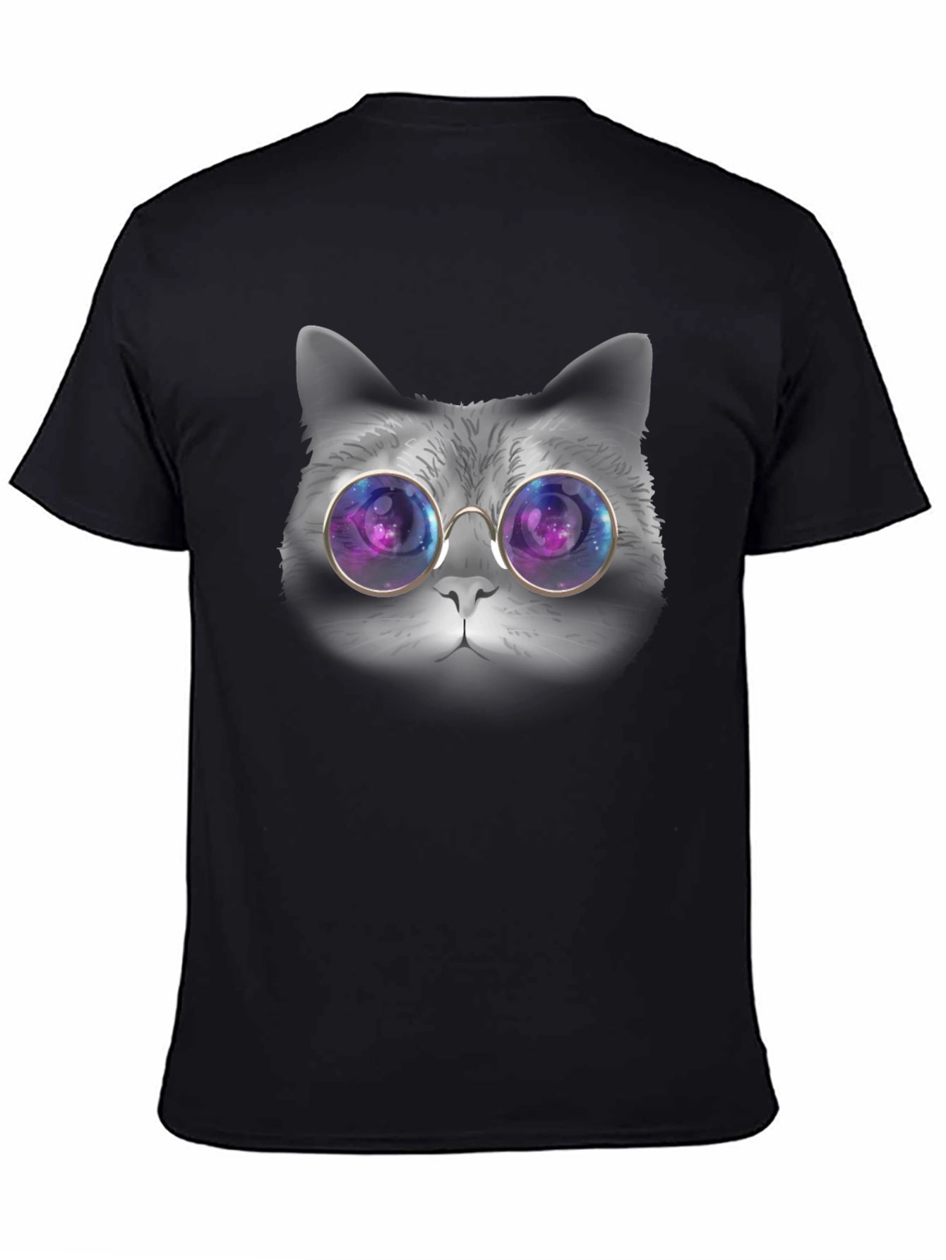 Cat with Galaxy Glasses T-Shirt