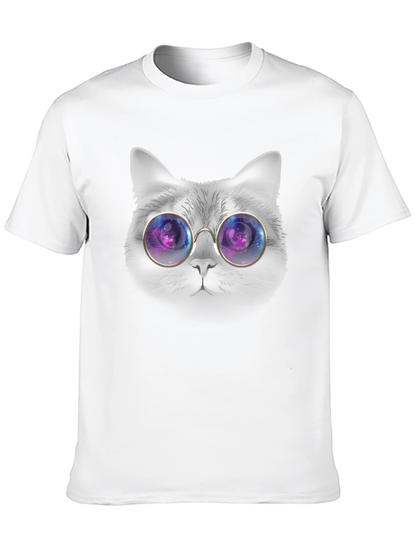 Cat with Galaxy Glasses T-Shirt