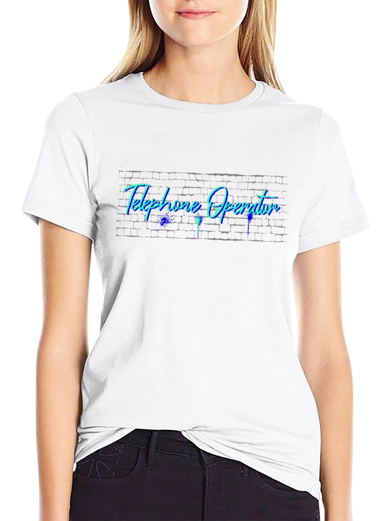 Telephone Operator Black T-Shirt