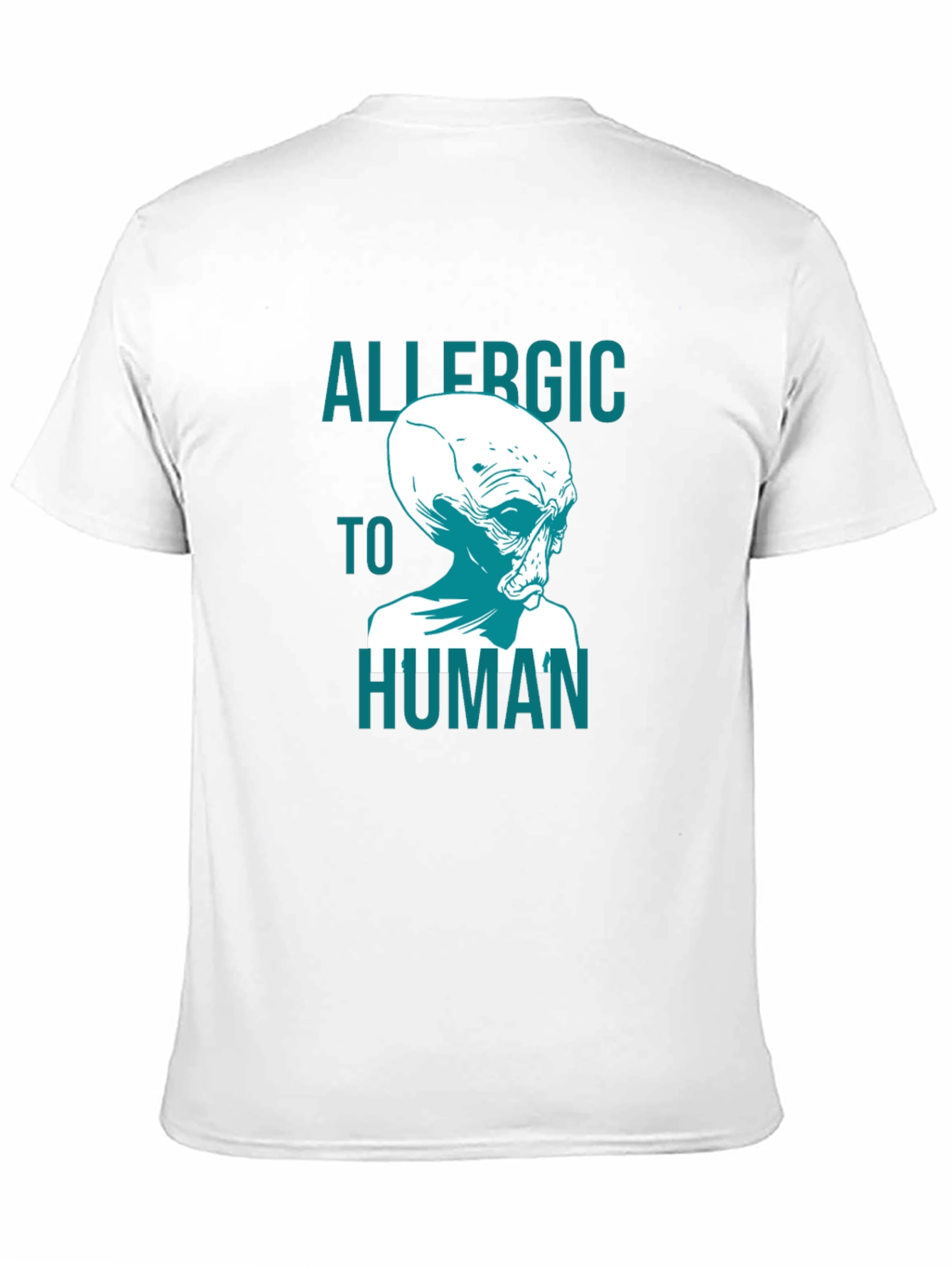 Allergic to Human Alien Graphic T-Shirt