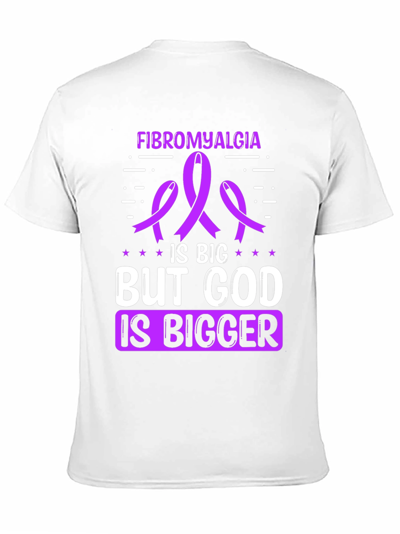 Fibromyalgia Awareness T-Shirt - God is Bigger