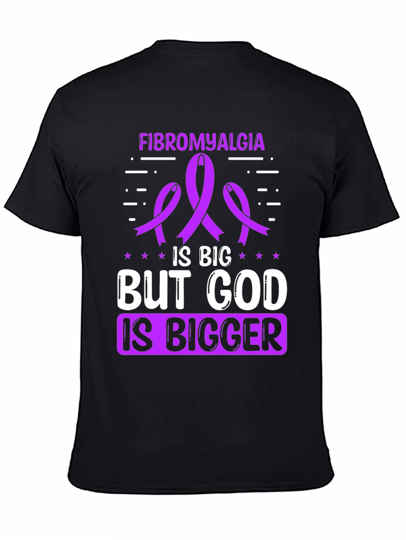 Fibromyalgia Awareness T-Shirt - God is Bigger