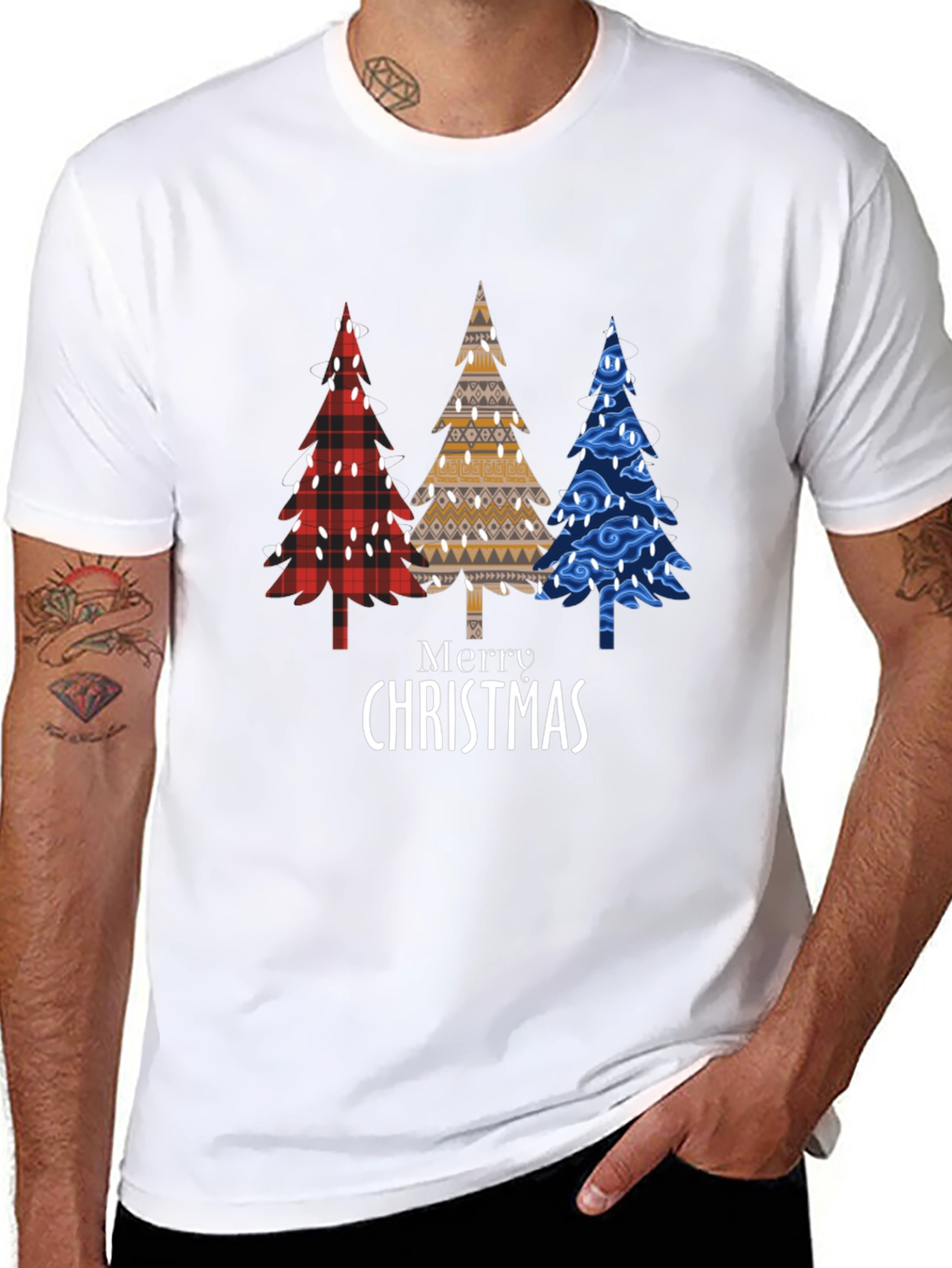 Merry Christmas Trees Graphic T-Shirt