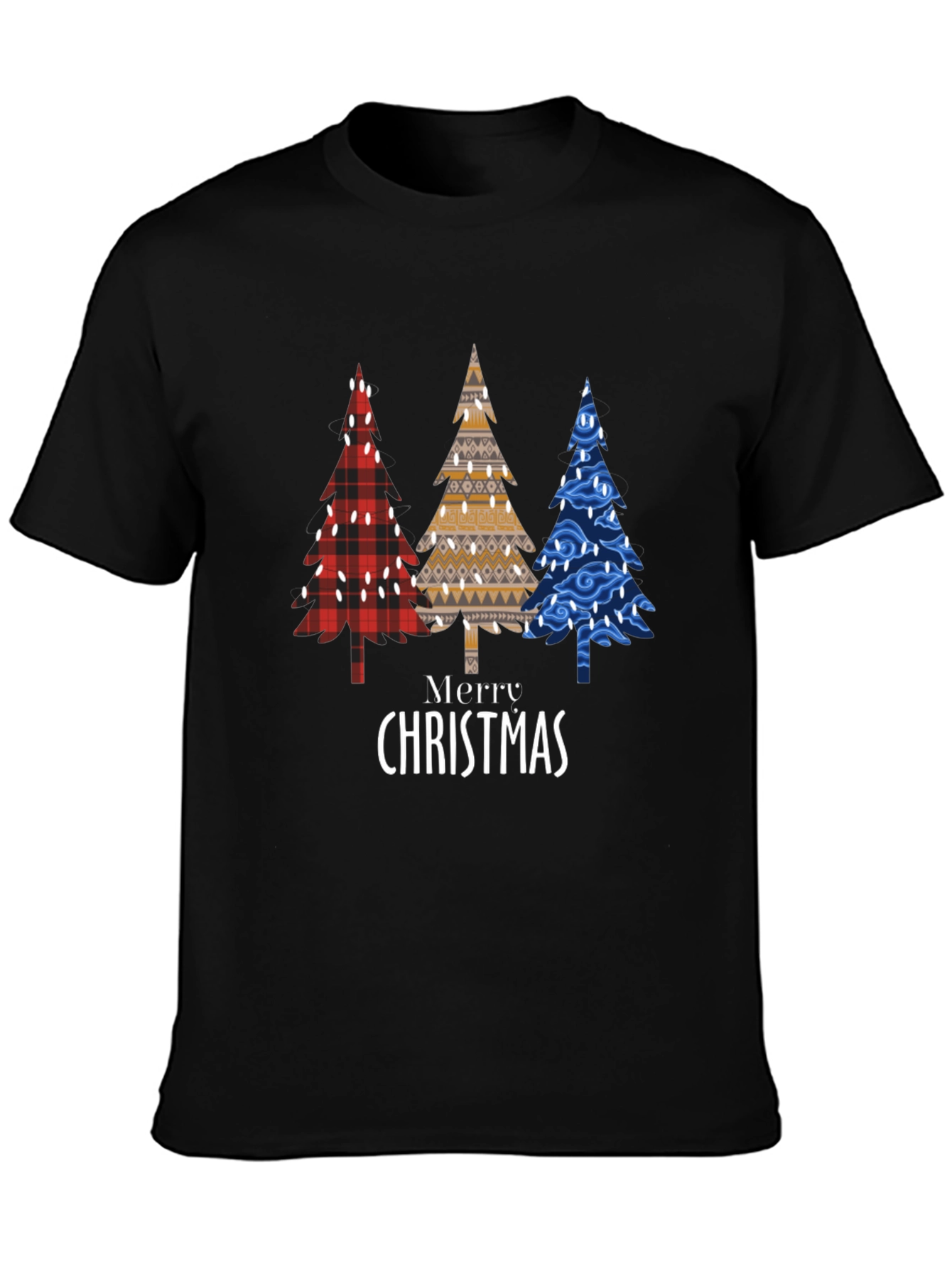 Merry Christmas Trees Graphic T-Shirt