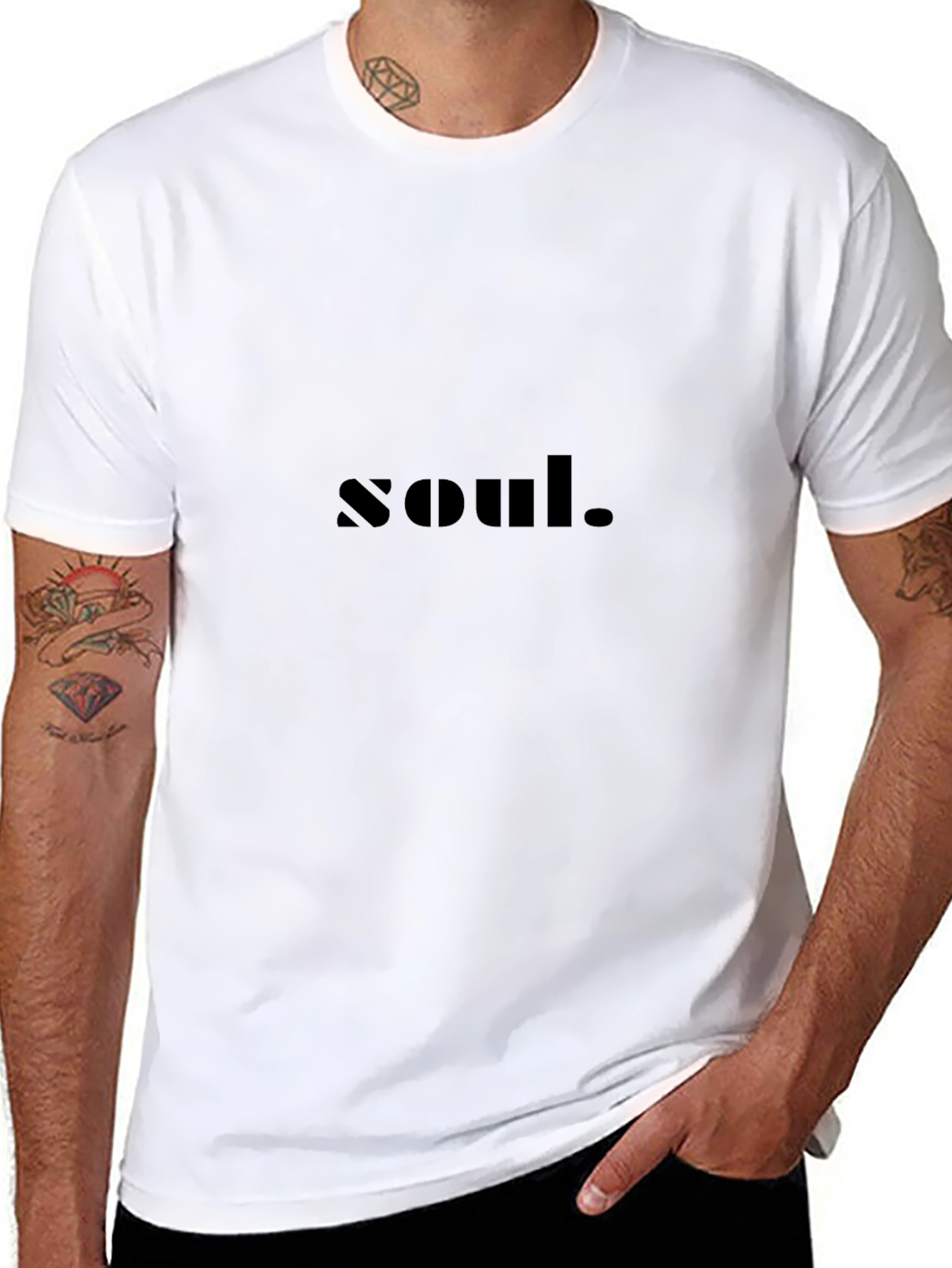 Soul Graphic Print Black T-Shirt