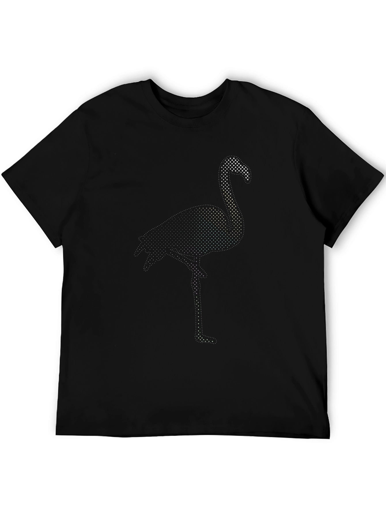 Mens Black Flamingo Graphic Tee