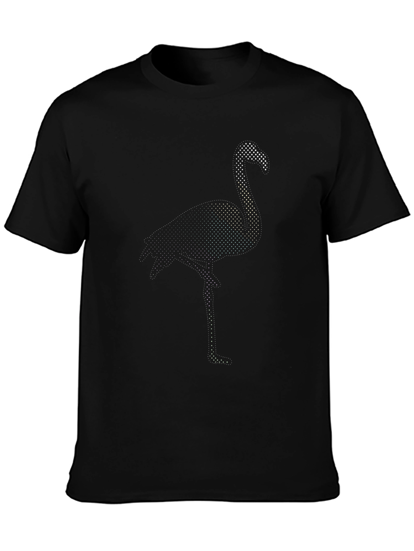 Mens Black Flamingo Graphic Tee