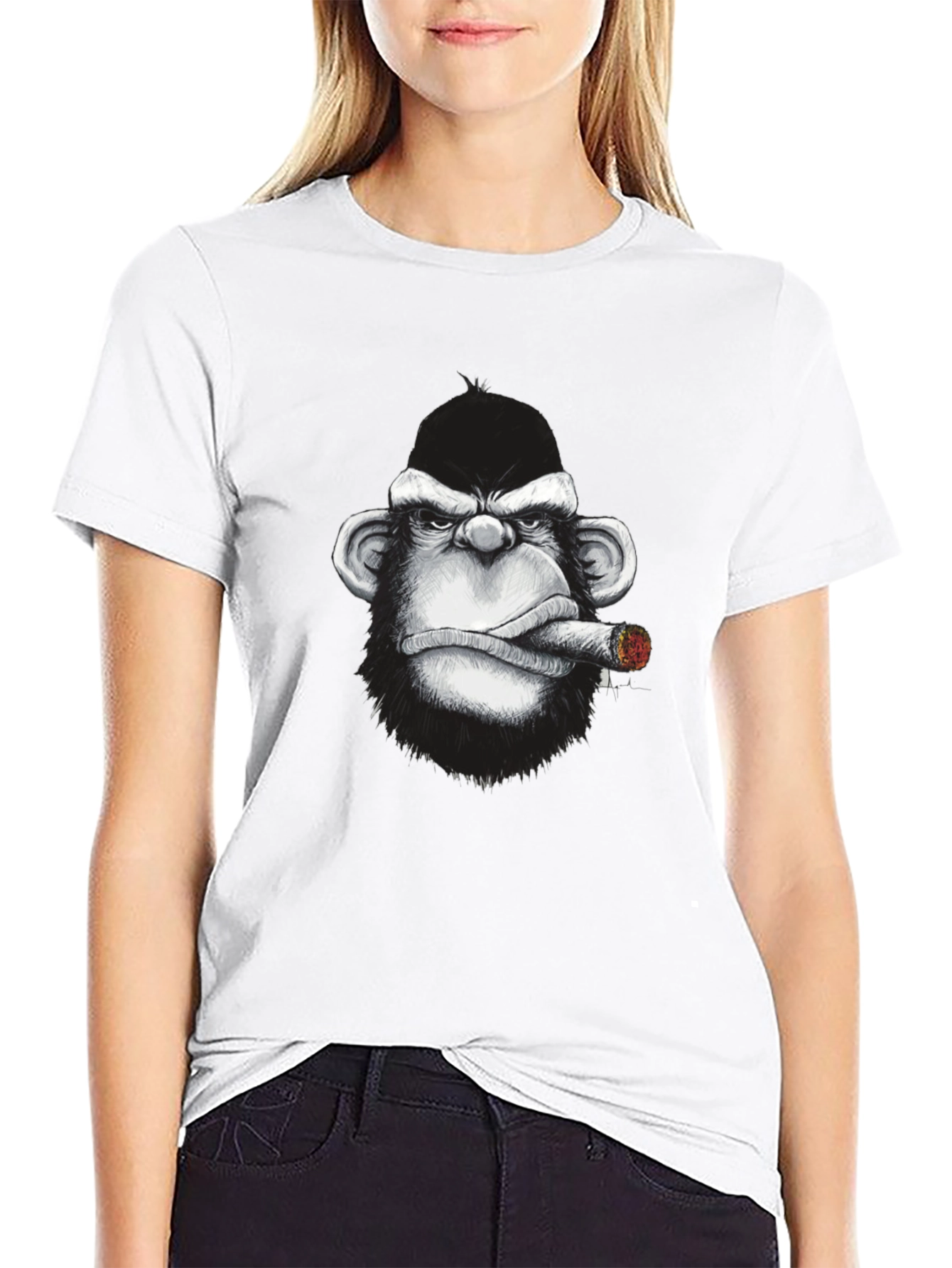 Smoking Monkey Graphic Tee - Cool Streetwear T-Shirt