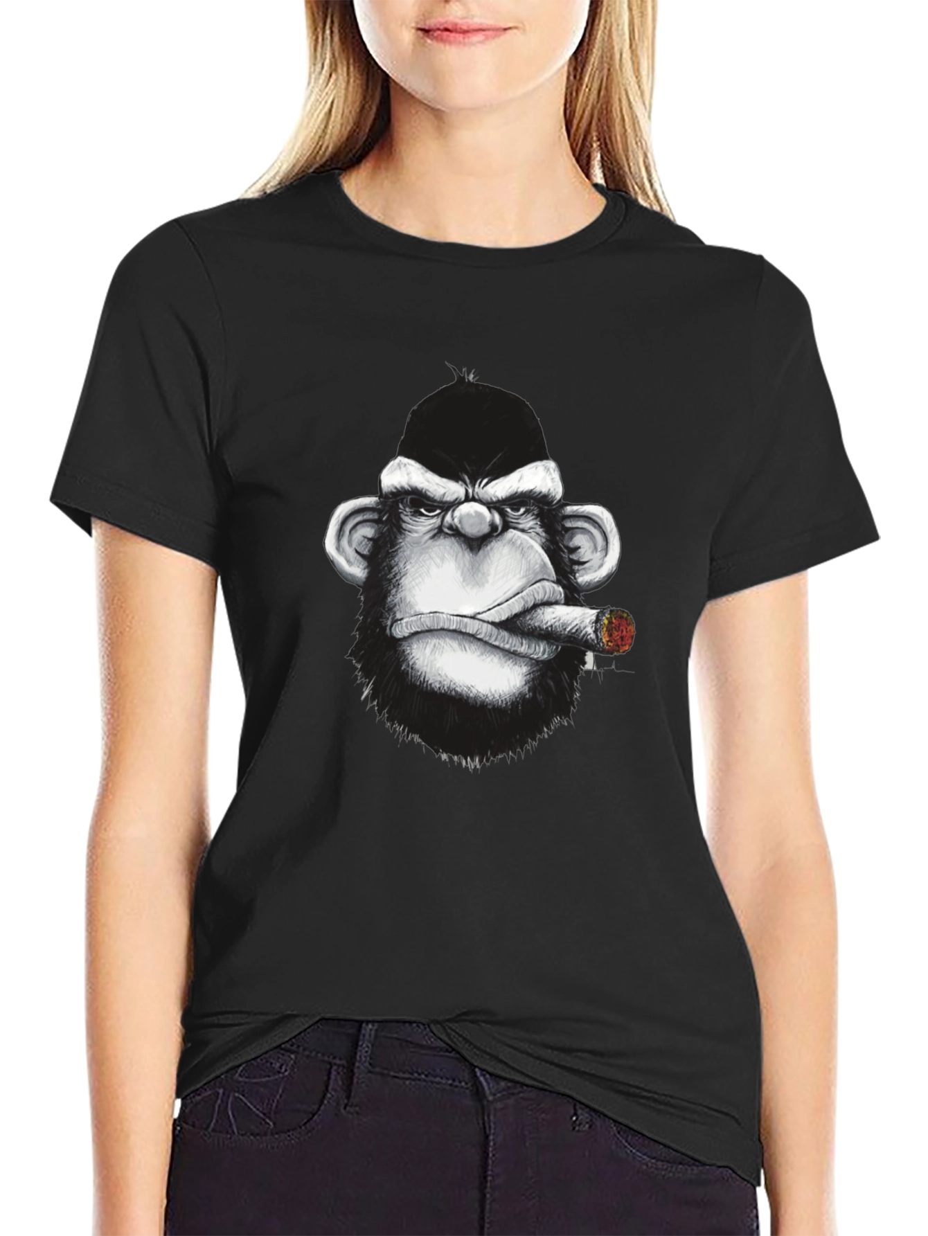 Smoking Monkey Graphic Tee - Cool Streetwear T-Shirt