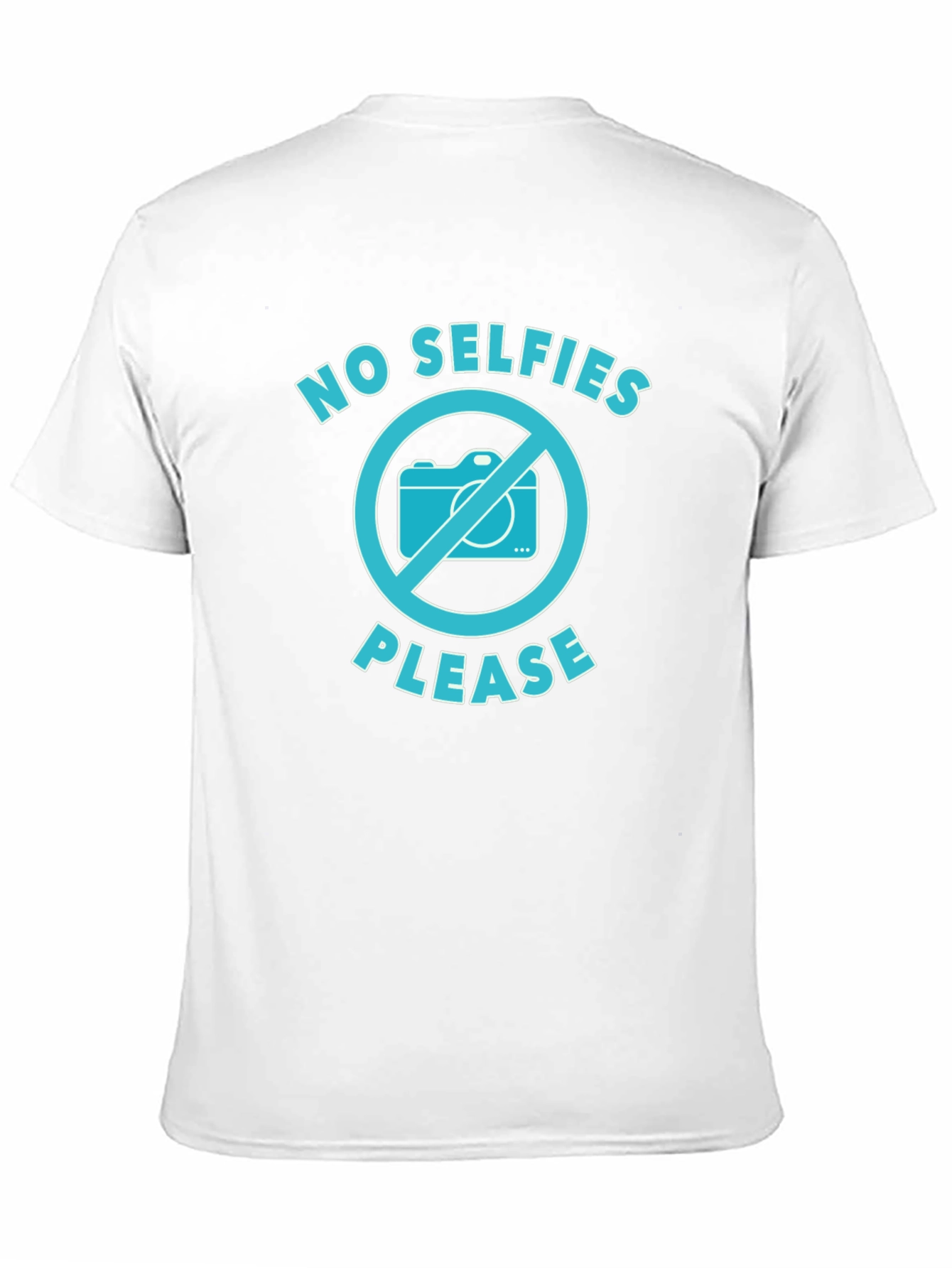 No Selfies Please Graphic T-Shirt - Black