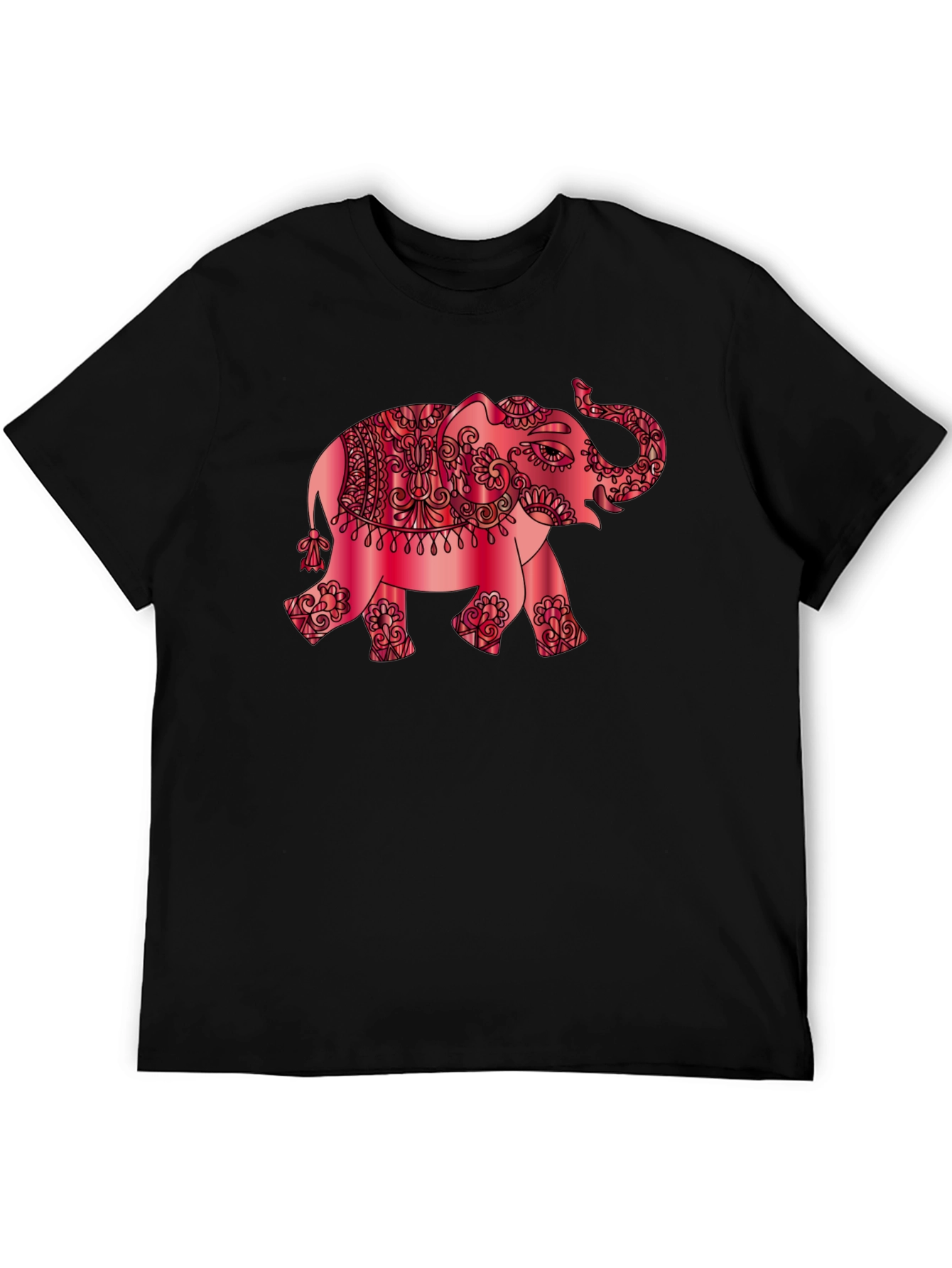 Elephant Graphic Tee - Stylish Mens Black T-Shirt