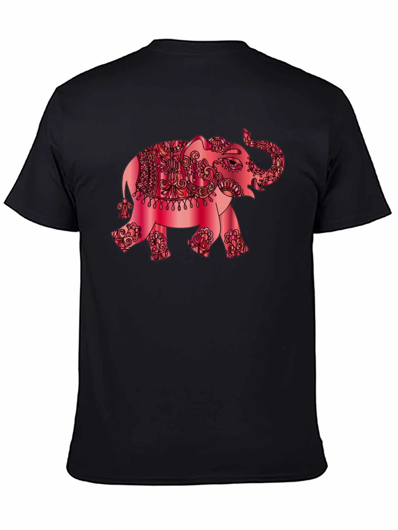 Elephant Graphic Tee - Stylish Mens Black T-Shirt