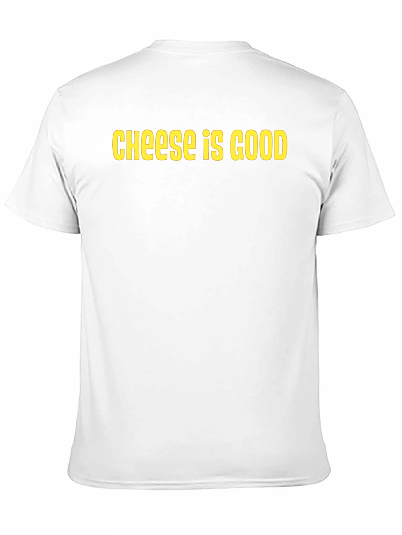 Cheese Is Good Black Crew Neck T-Shirt