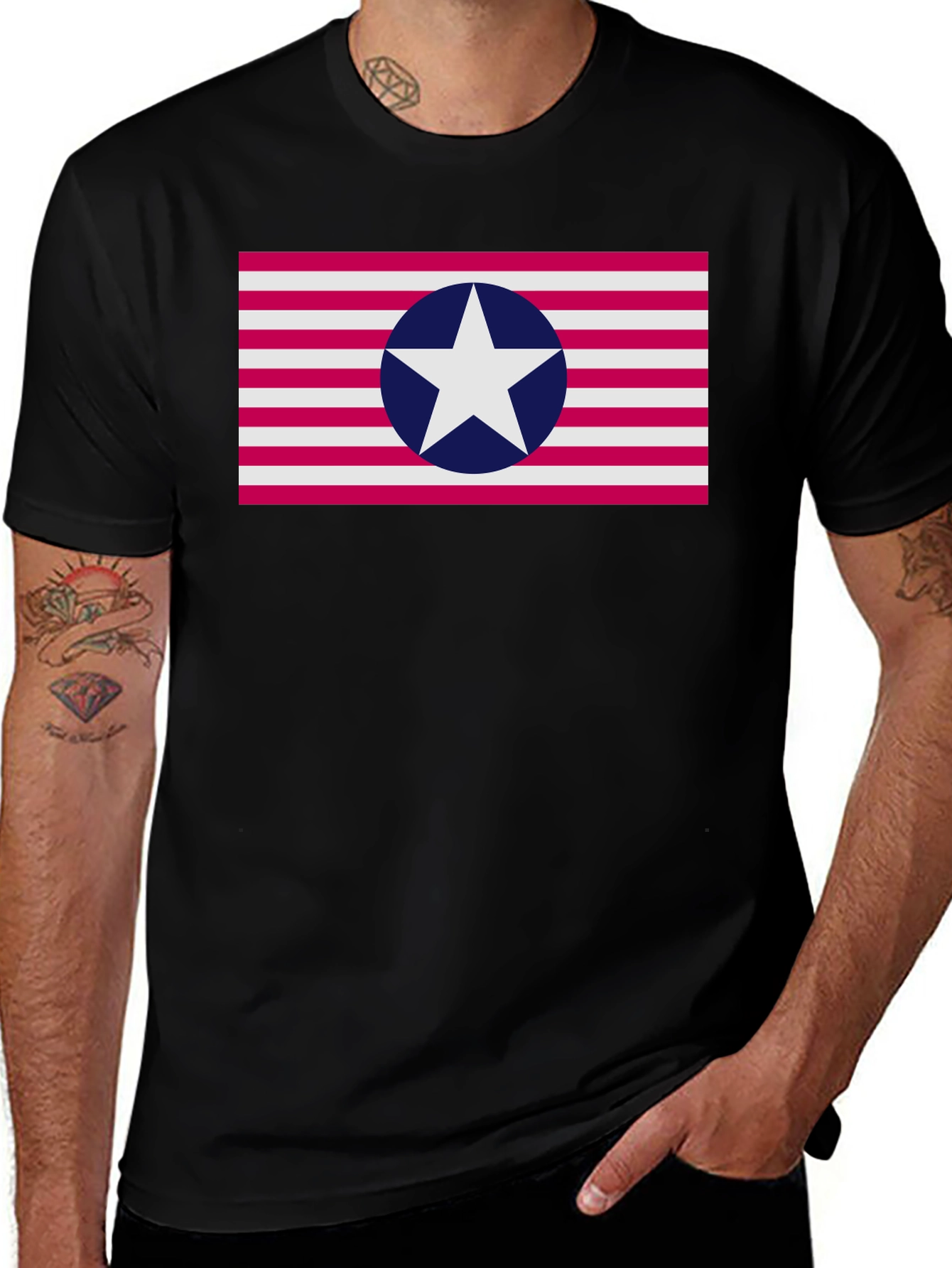 Retro Star T-Shirt - Patriotic Americana Style Tee