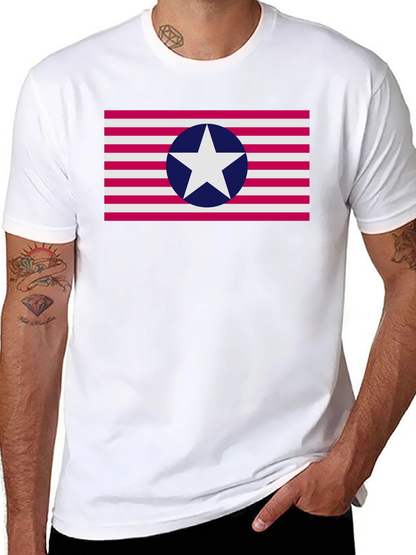 Retro Star T-Shirt - Patriotic Americana Style Tee
