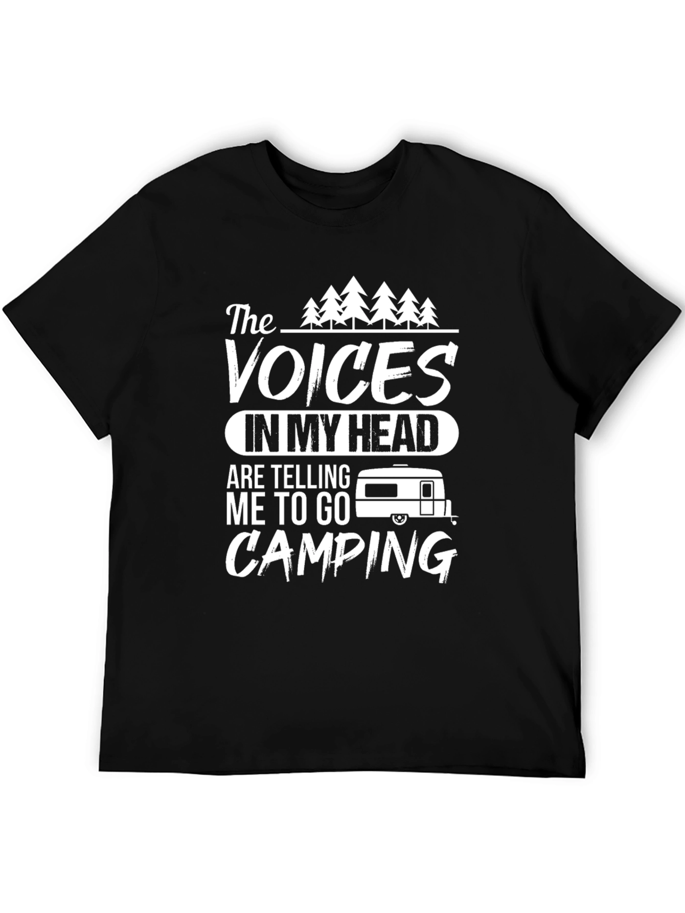 Camping Voices T-Shirt - Black