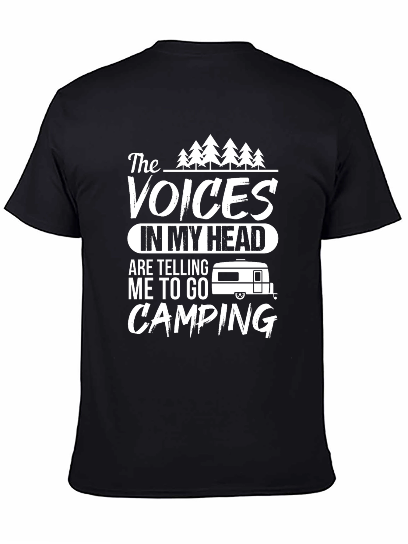 Camping Voices T-Shirt - Black