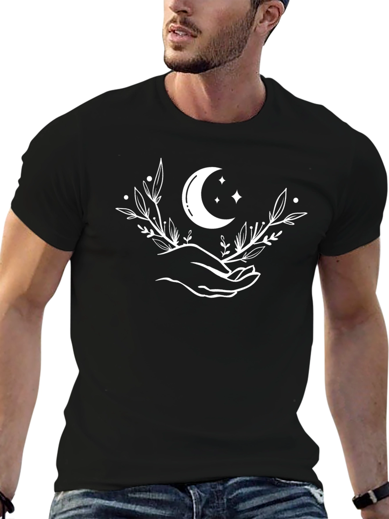 Mystic Moon & Hand Graphic Tee