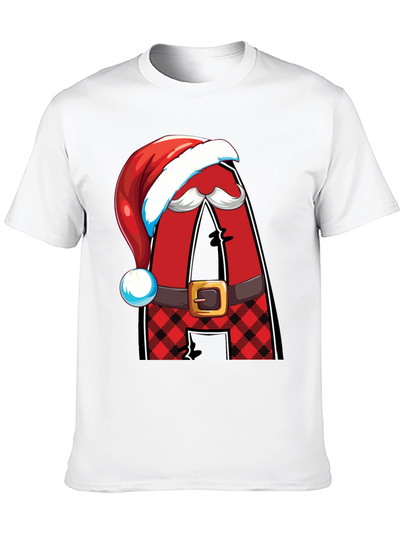 Festive Santa Letter A Holiday T-Shirt