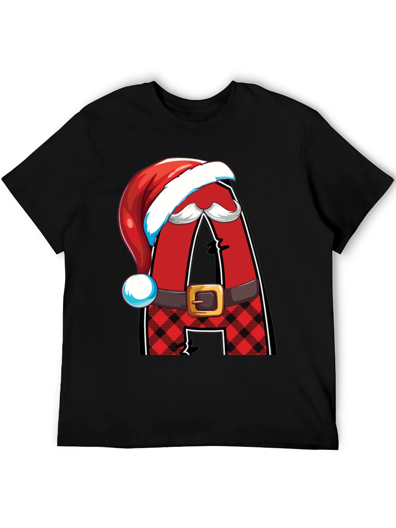 Festive Santa Letter A Holiday T-Shirt