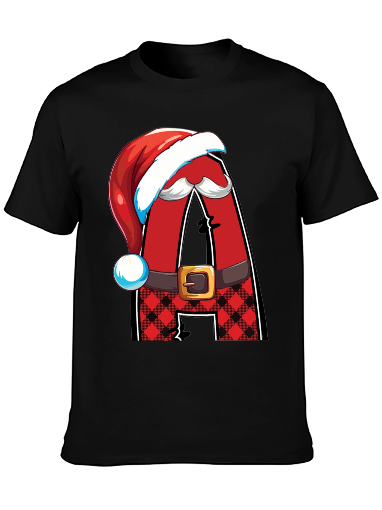 Festive Santa Letter A Holiday T-Shirt