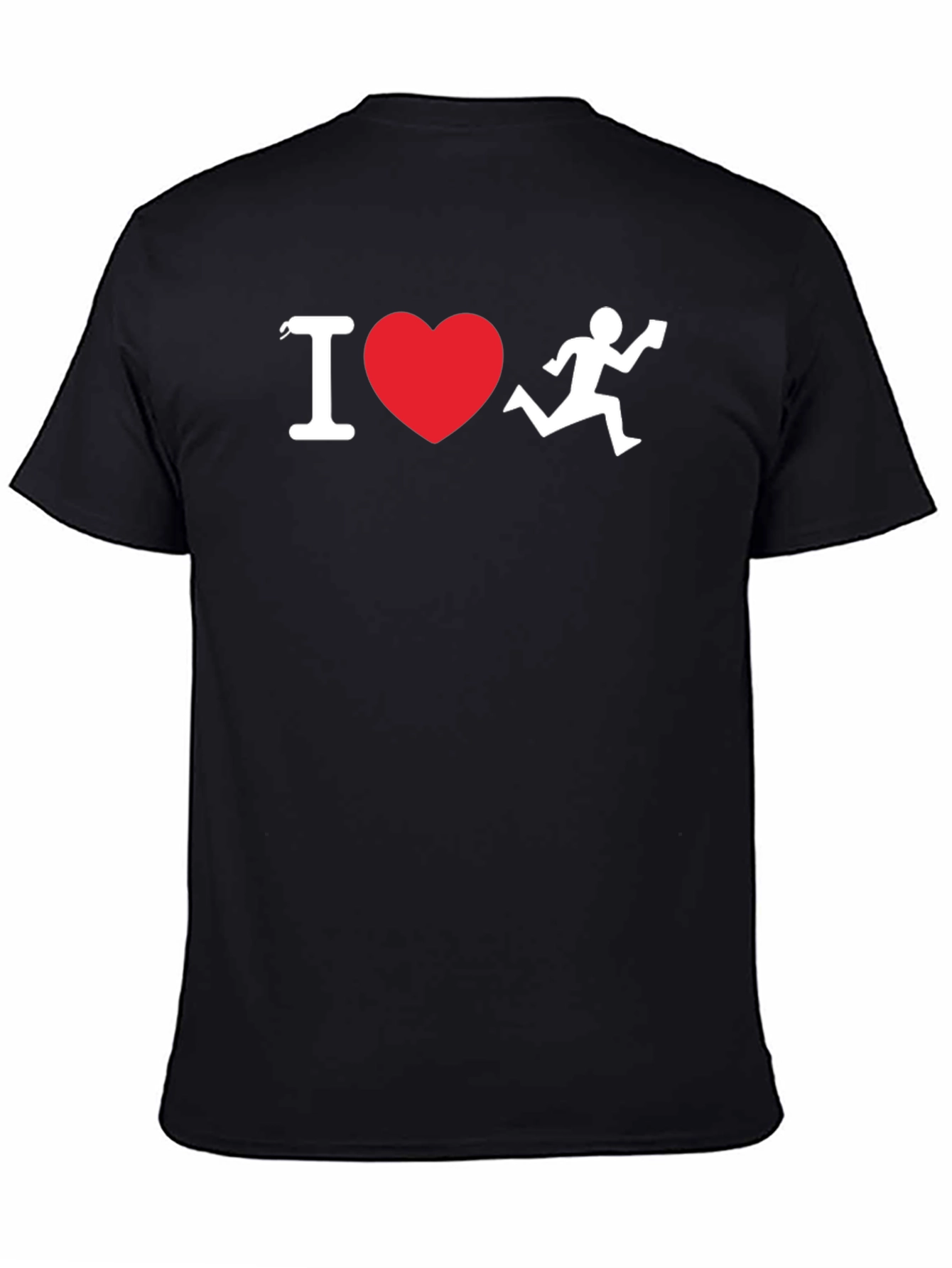 I Heart Running T-Shirt - Black Cotton Blend