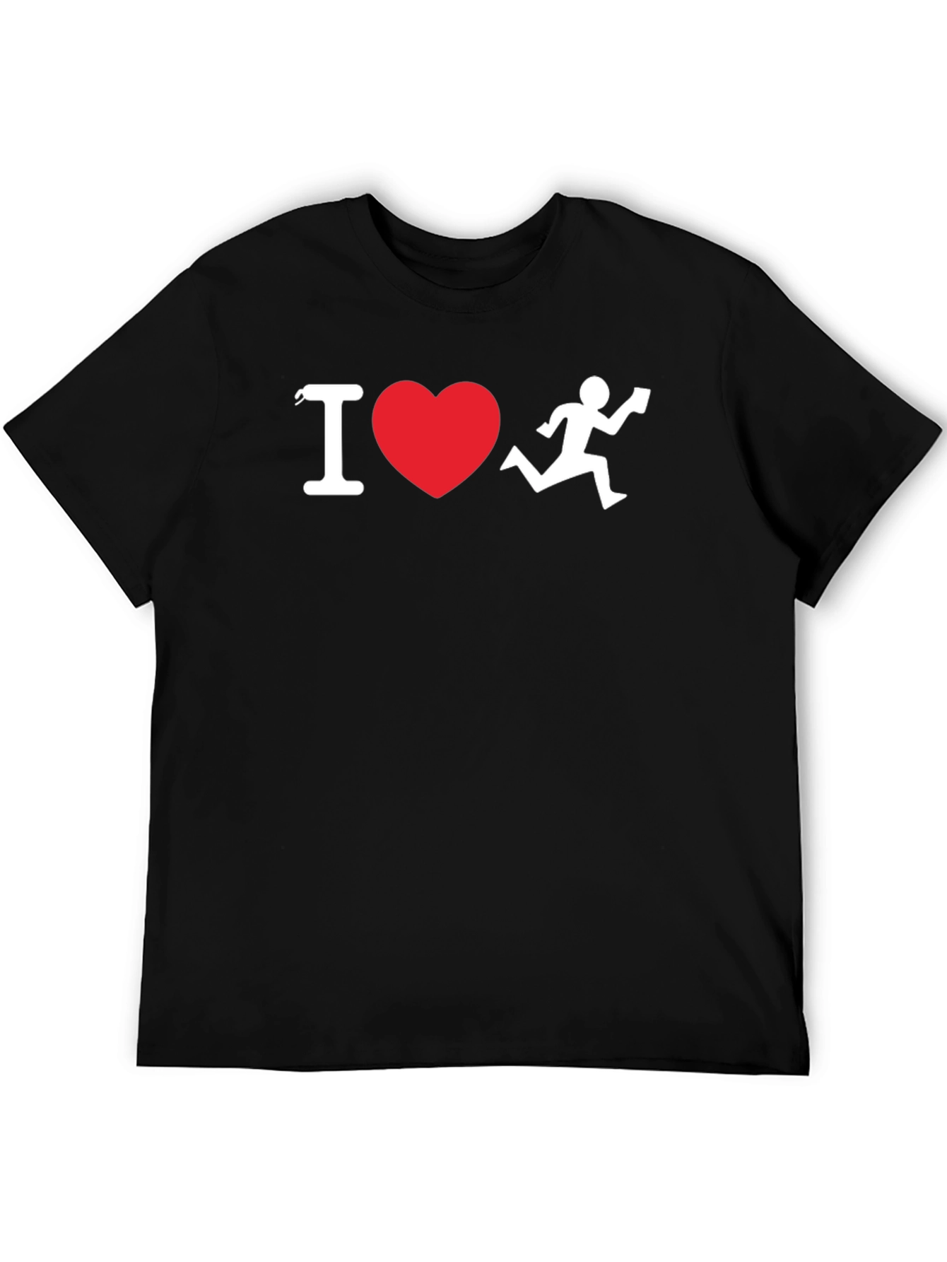 I Heart Running T-Shirt - Black Cotton Blend