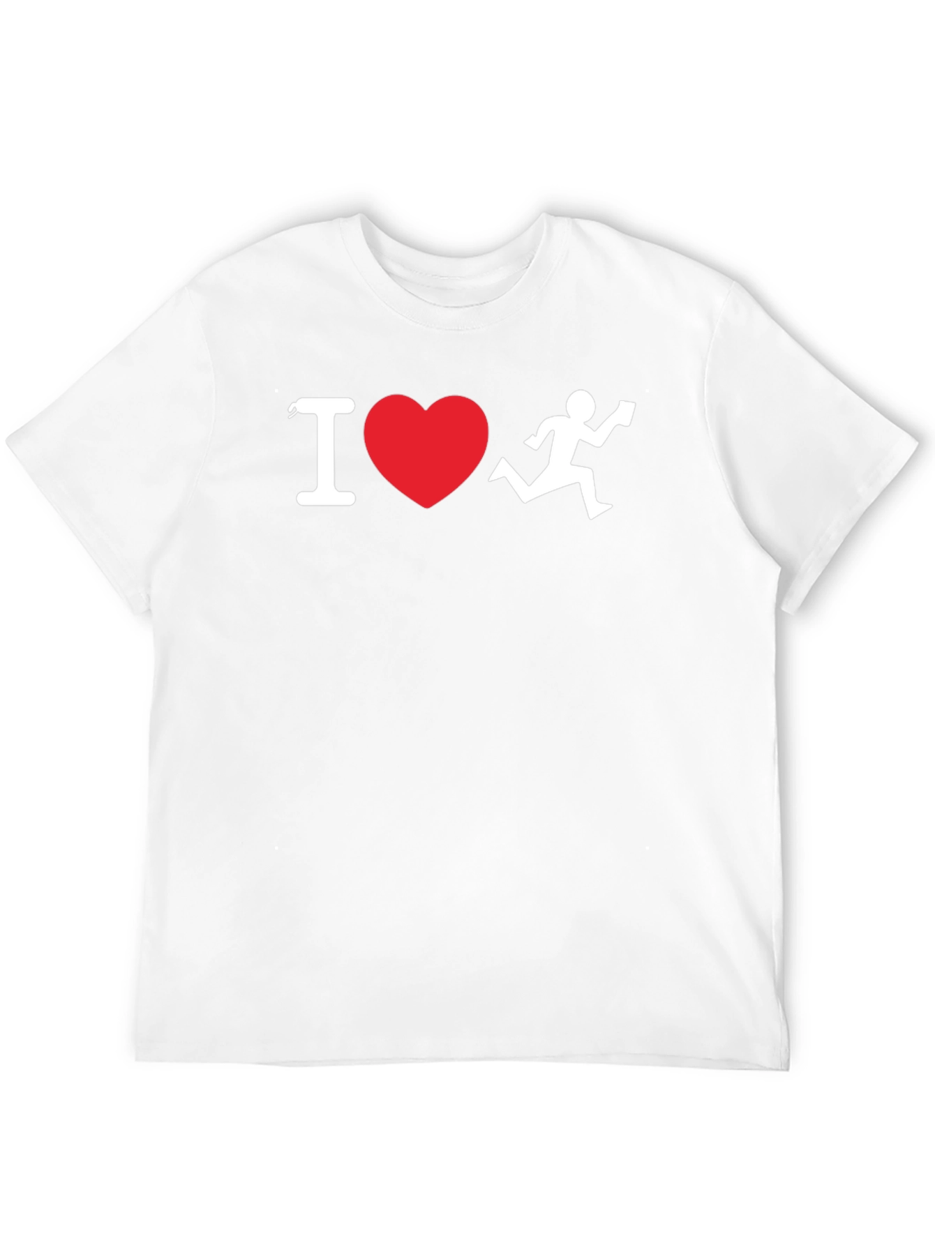 I Heart Running T-Shirt - Black Cotton Blend
