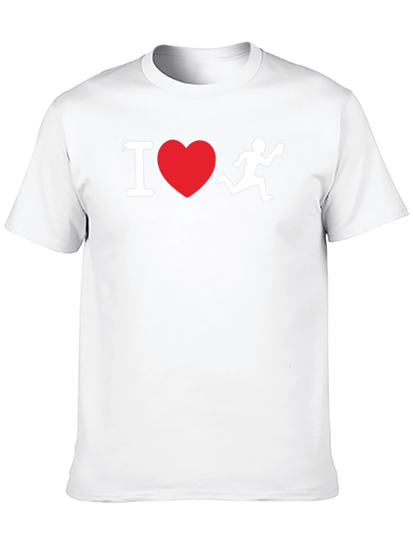 I Heart Running T-Shirt - Black Cotton Blend