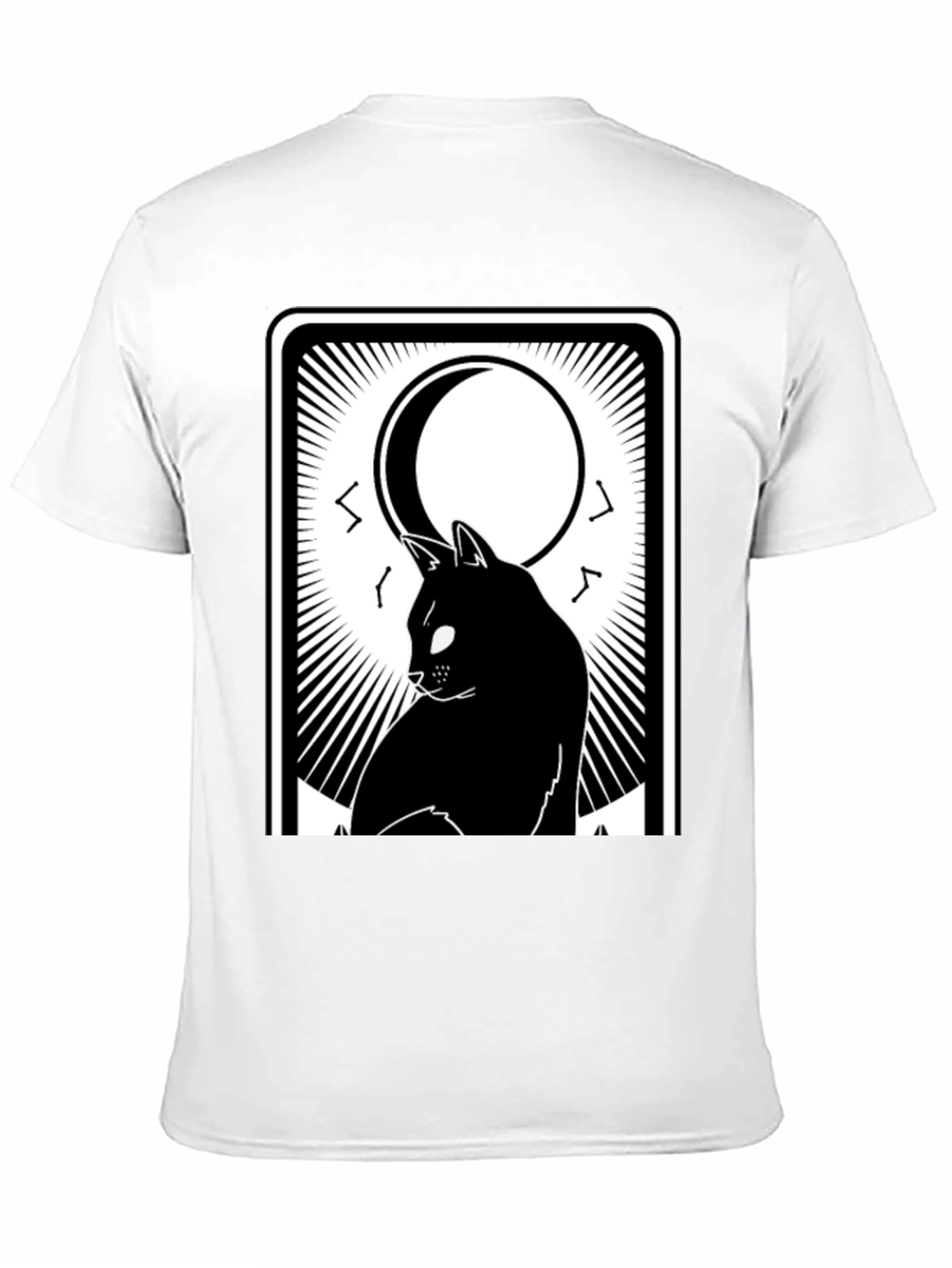 Mystic Cat Tarot Card T-Shirt - Black