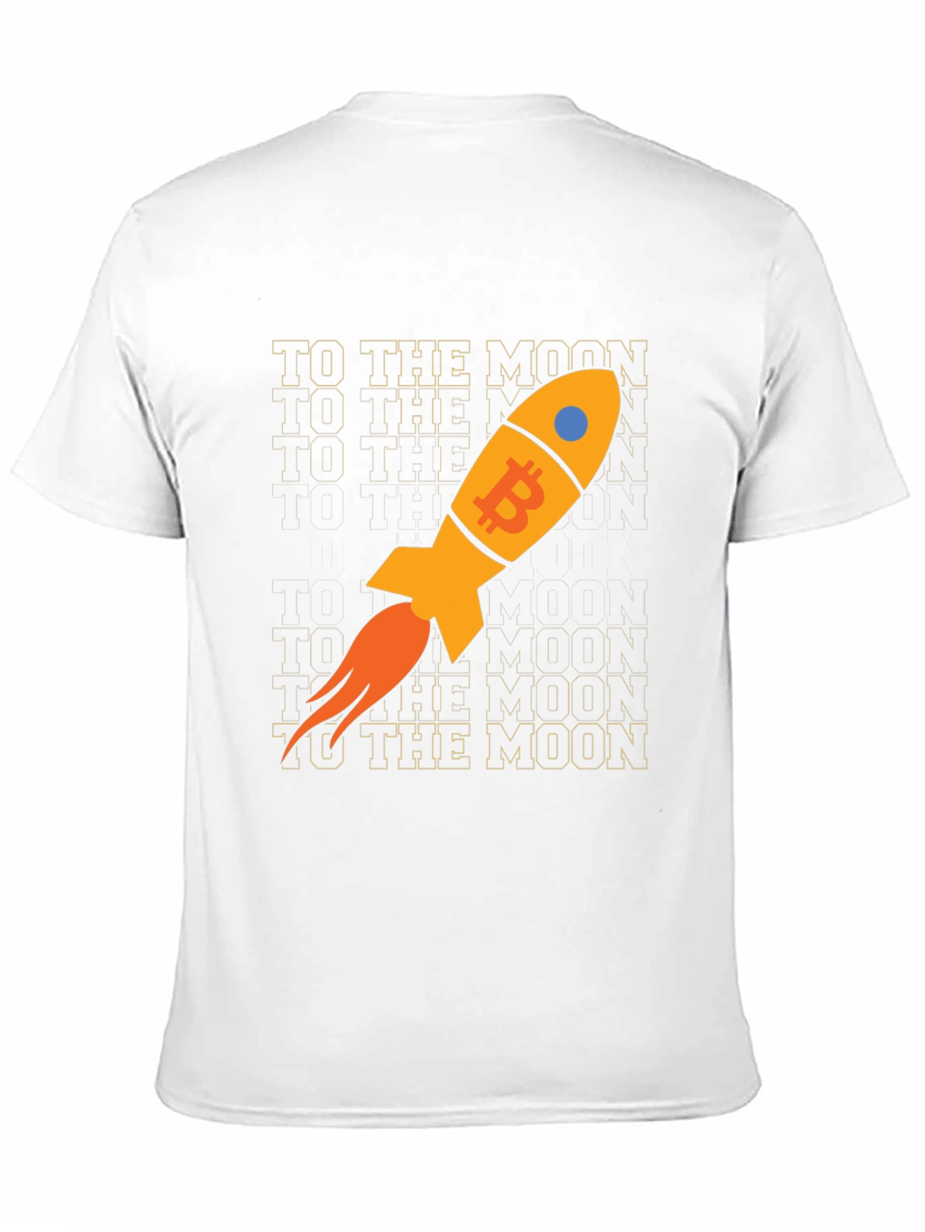 Bitcoin Rocket To The Moon Black T-Shirt