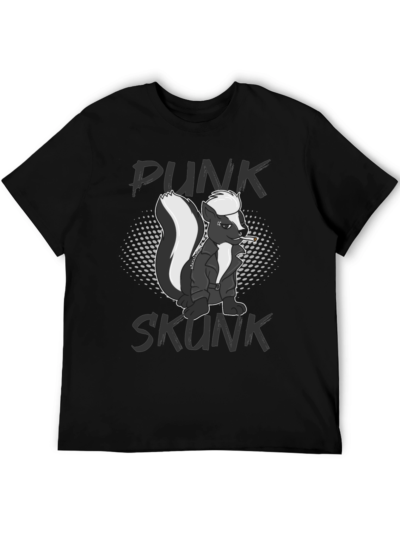 Punk Skunk Graphic T-Shirt - Black