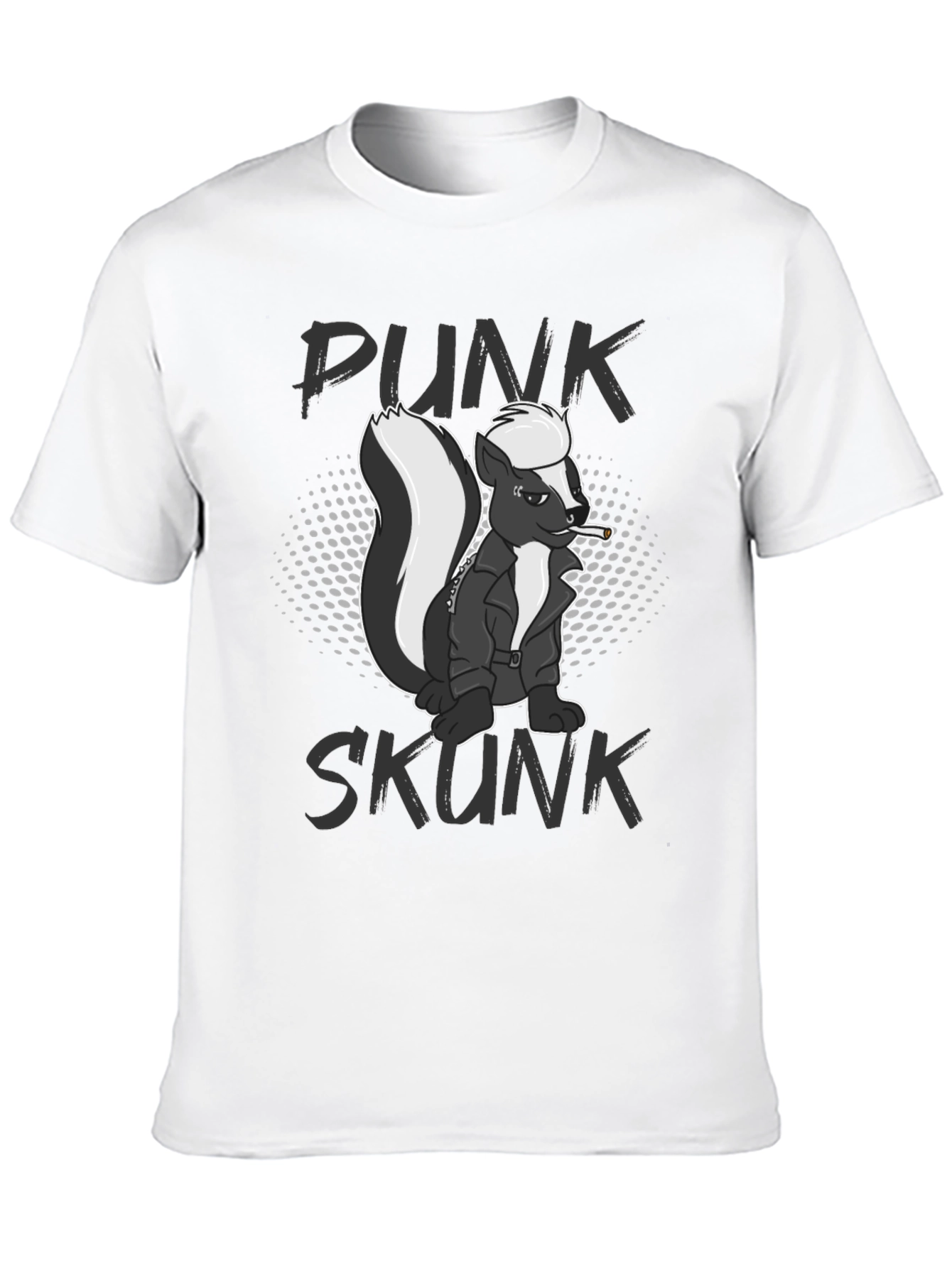 Punk Skunk Graphic T-Shirt - Black