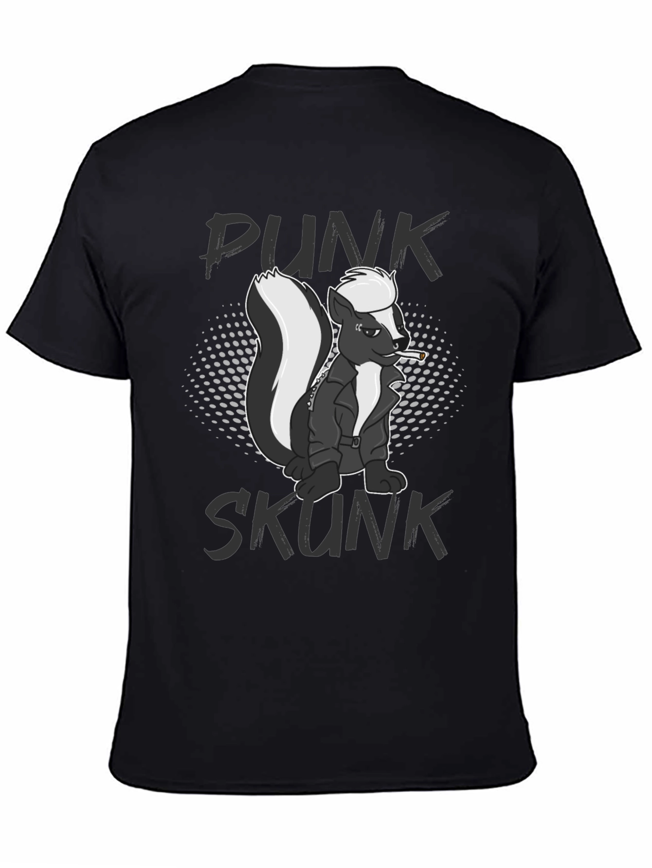 Punk Skunk Graphic T-Shirt - Black