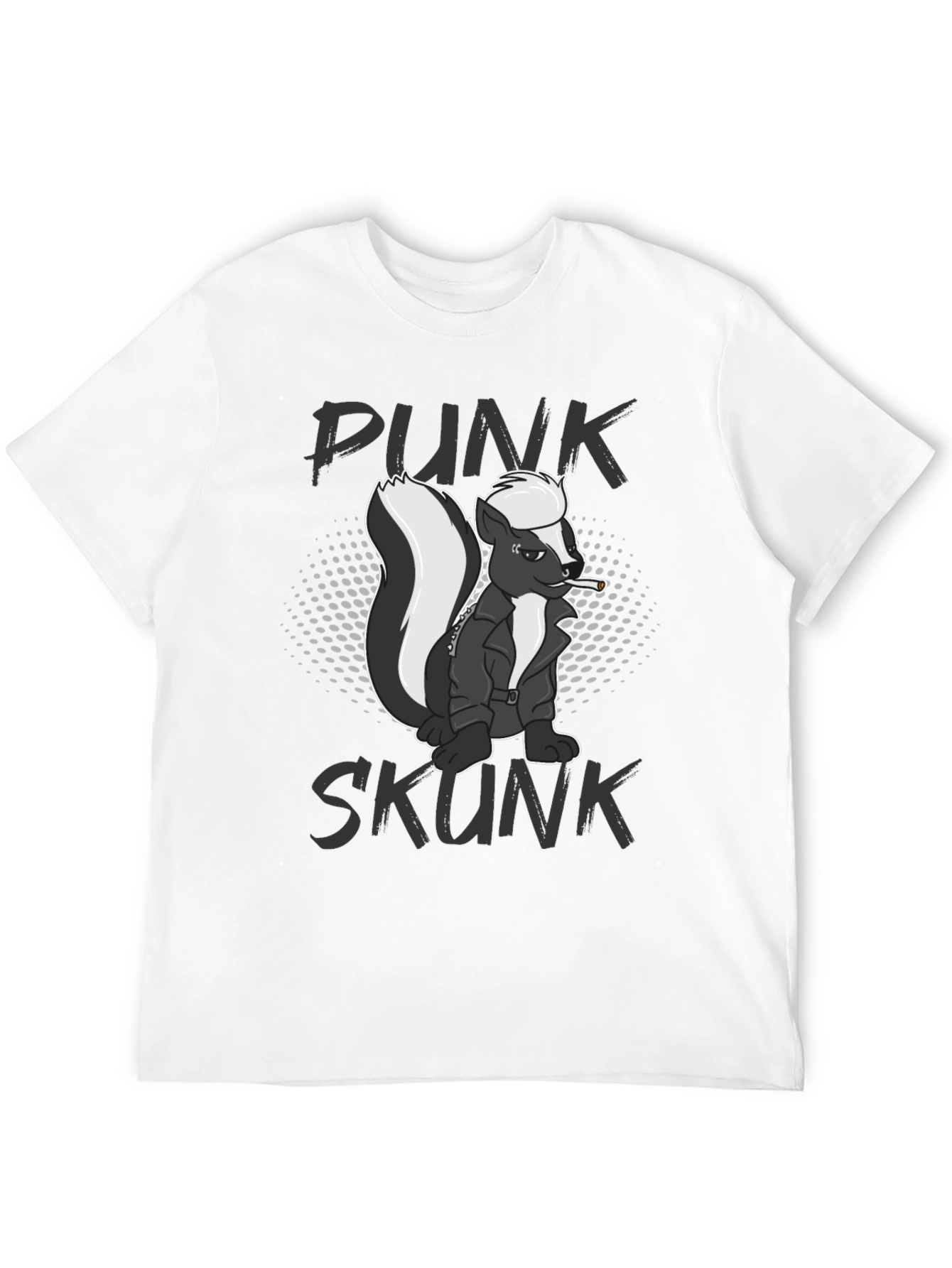 Punk Skunk Graphic T-Shirt - Black