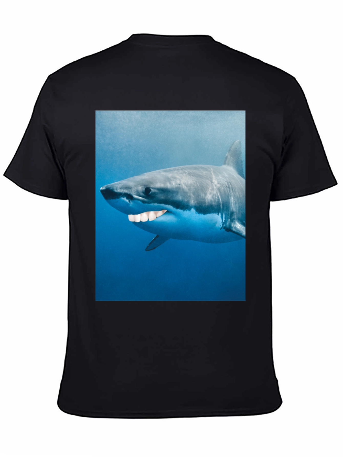 Funny Shark Graphic T-Shirt - Mens Black Tee