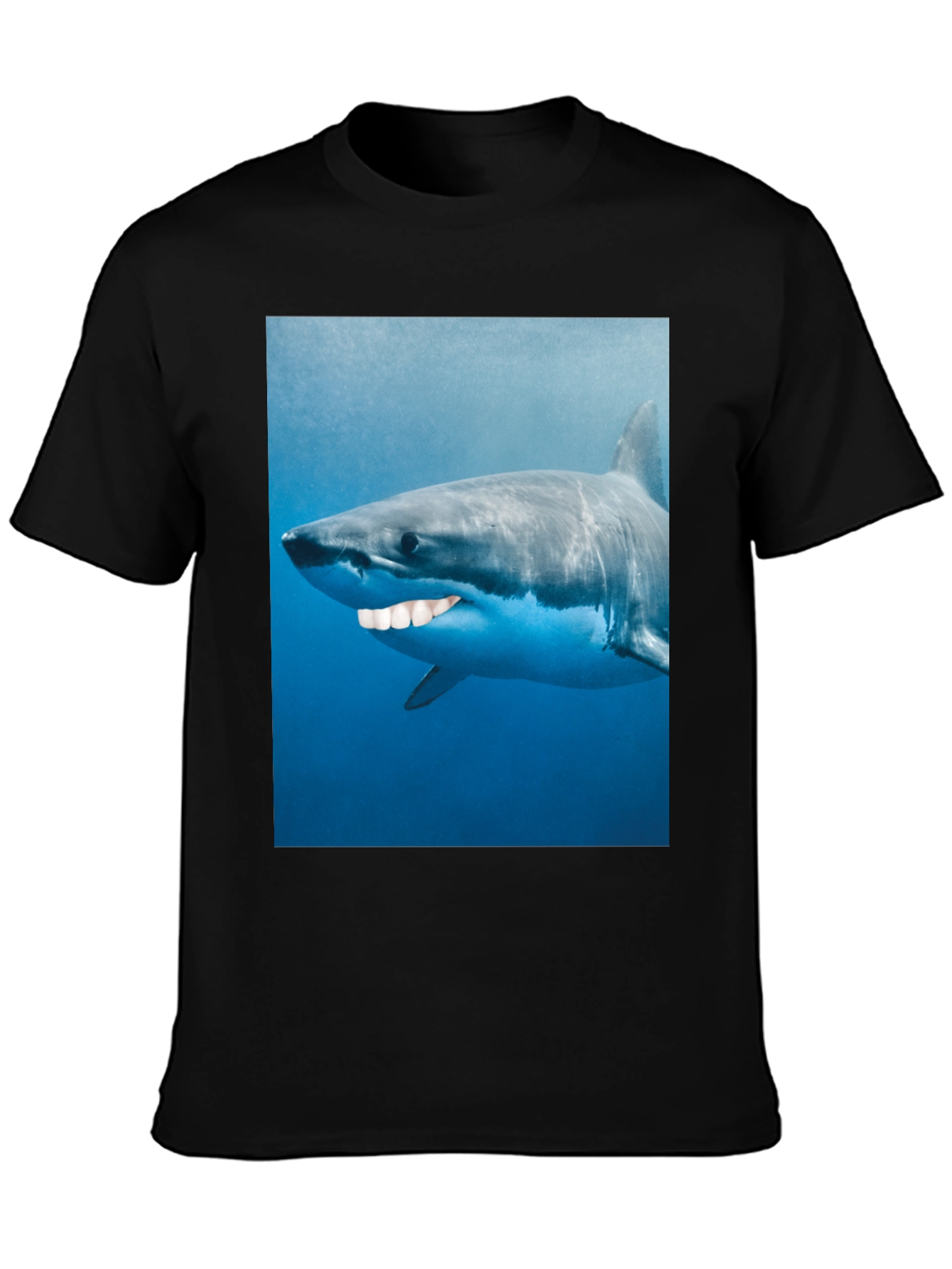 Funny Shark Graphic T-Shirt - Mens Black Tee