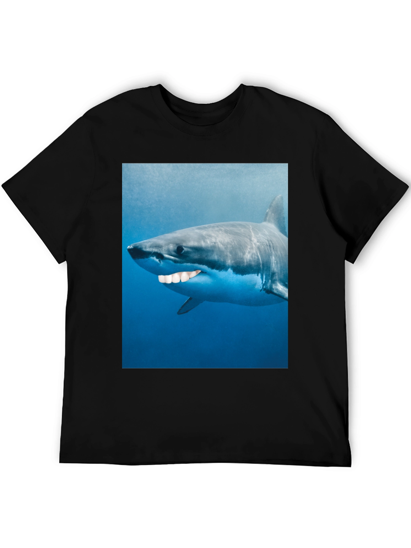 Funny Shark Graphic T-Shirt - Mens Black Tee