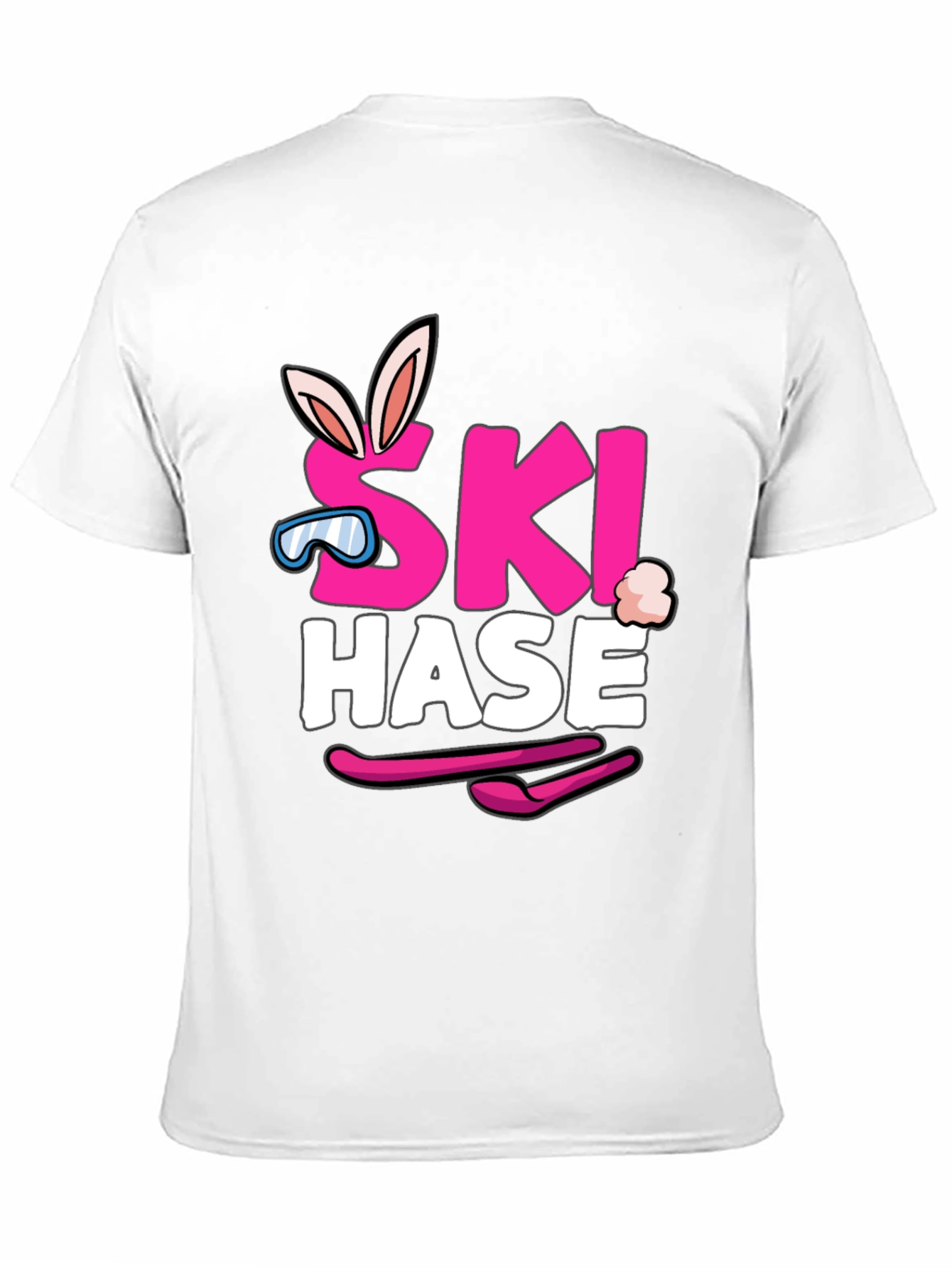 Ski Hase T-Shirt - Easter Bunny Skiing Tee