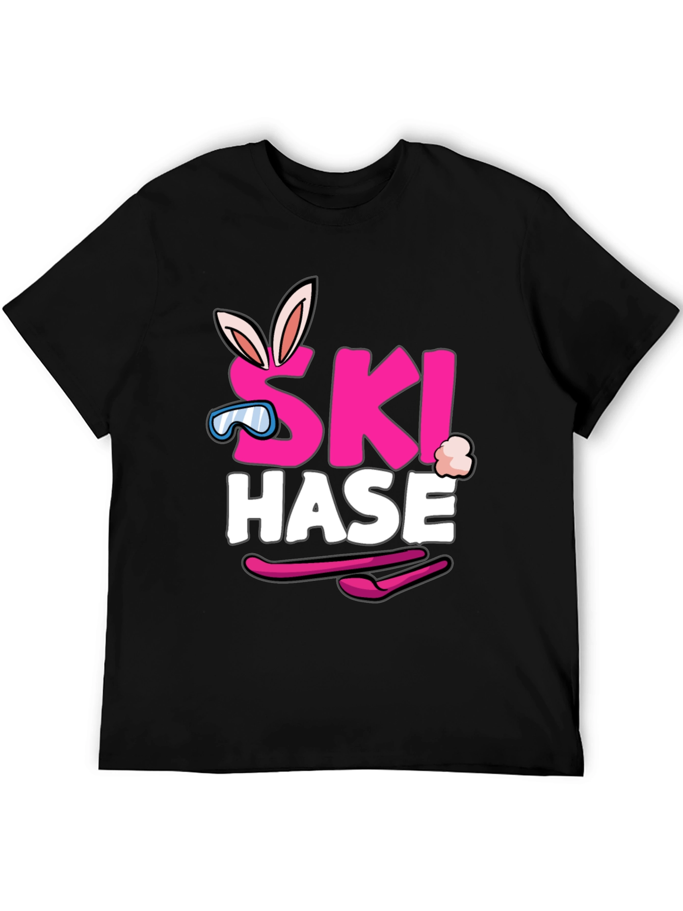 Ski Hase T-Shirt - Easter Bunny Skiing Tee