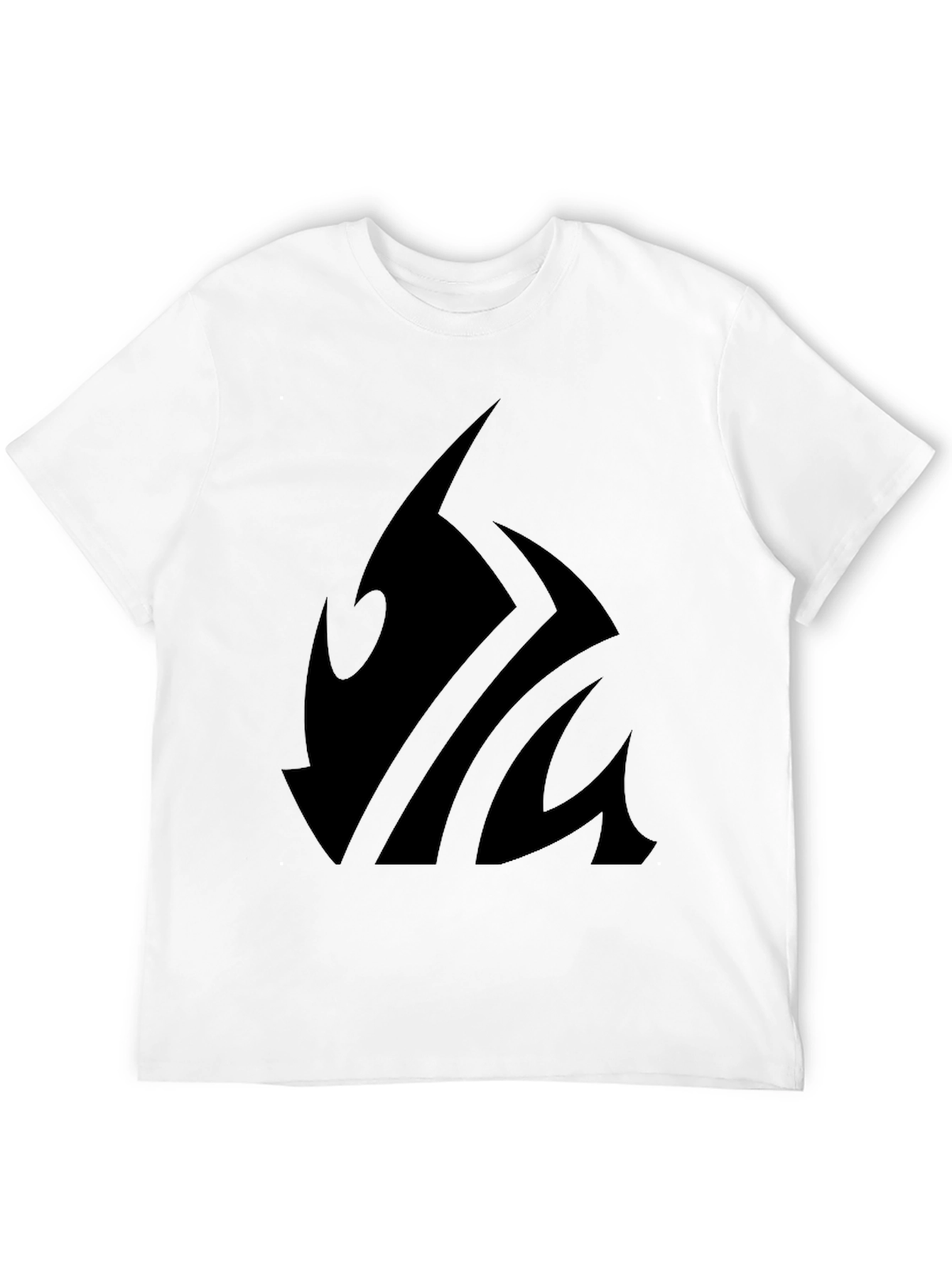 Black Graphic Tee - Abstract Tribal Design