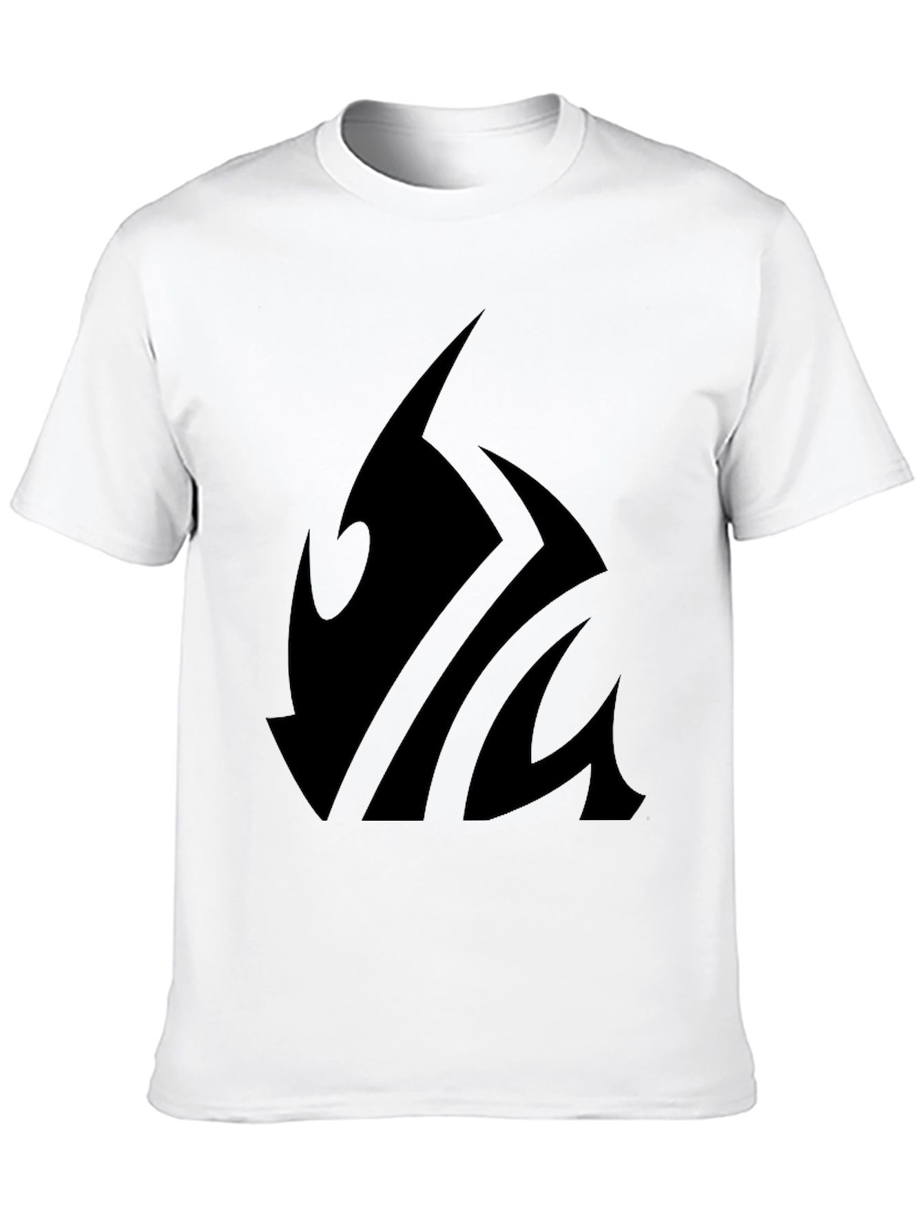 Black Graphic Tee - Abstract Tribal Design