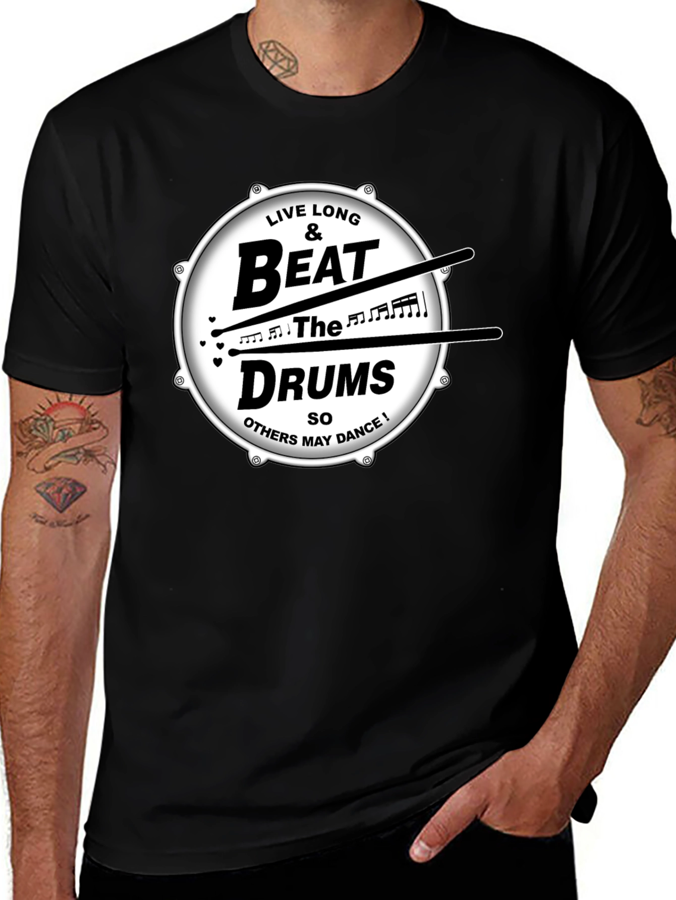 Live Long & Beat the Drums Graphic T-Shirt