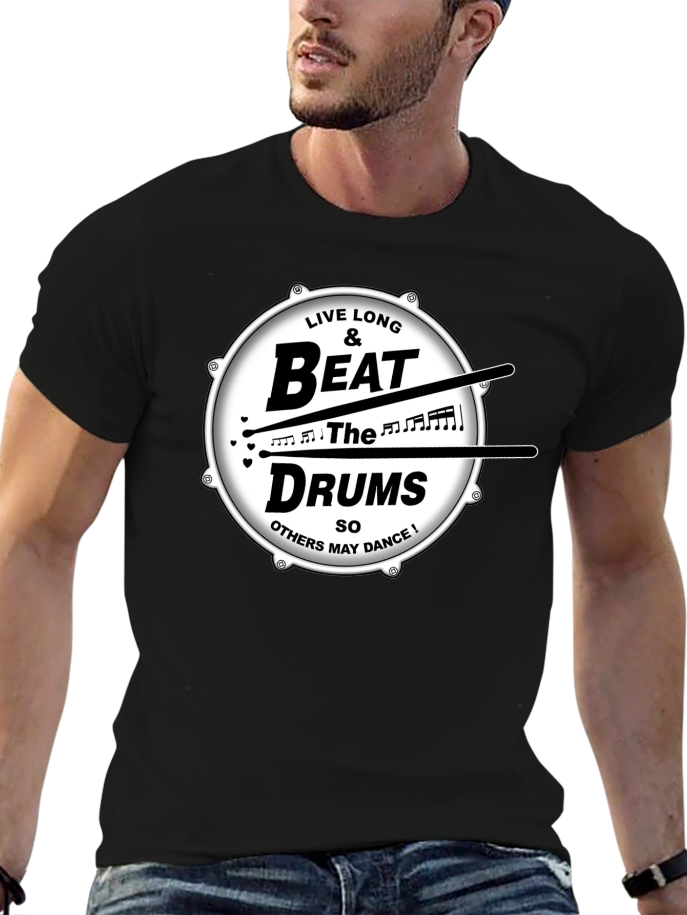 Live Long & Beat the Drums Graphic T-Shirt