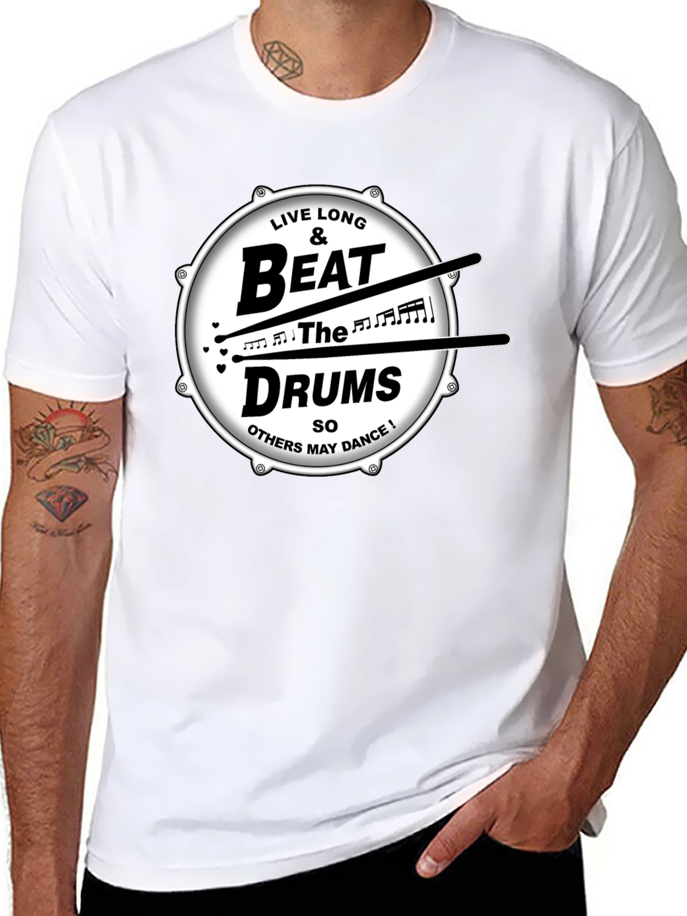 Live Long & Beat the Drums Graphic T-Shirt