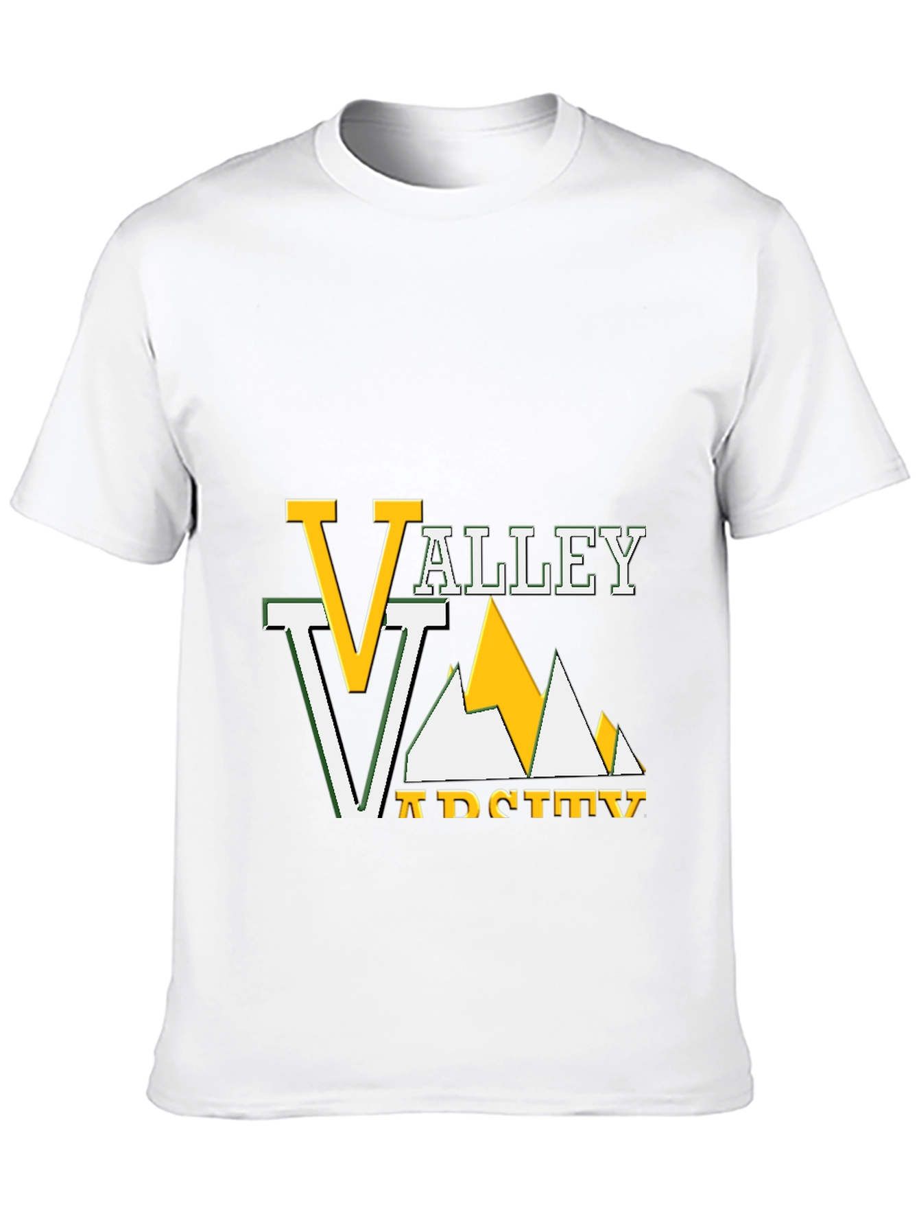 Valley Varsity Graphic Tee - Black Cotton T-Shirt