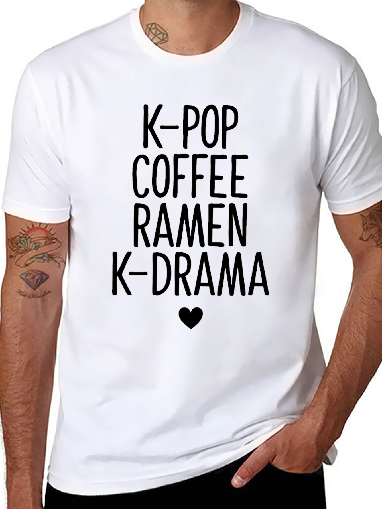 K-Pop Coffee Ramen K-Drama Graphic Tee