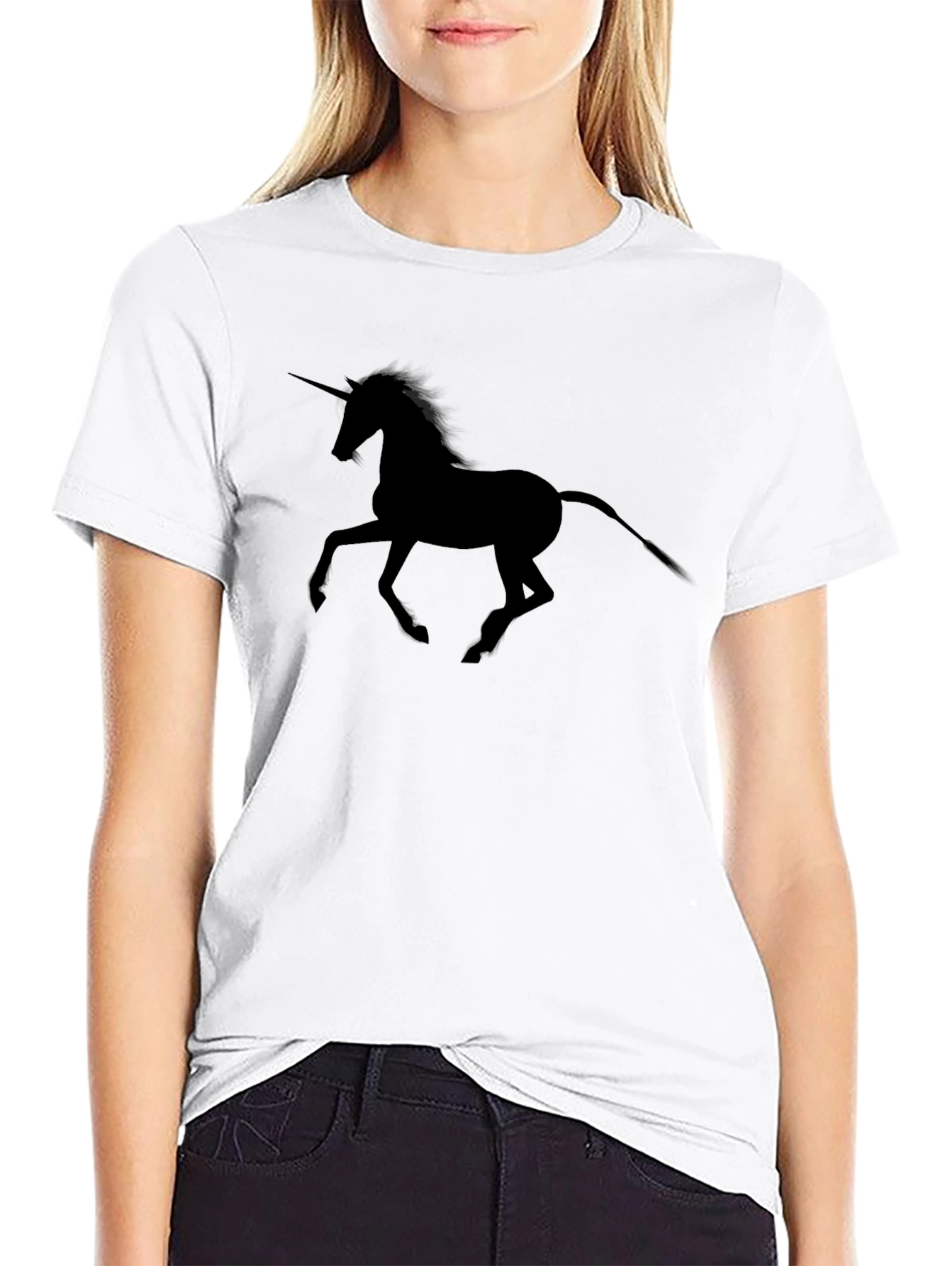 Unicorn Silhouette Black T-Shirt