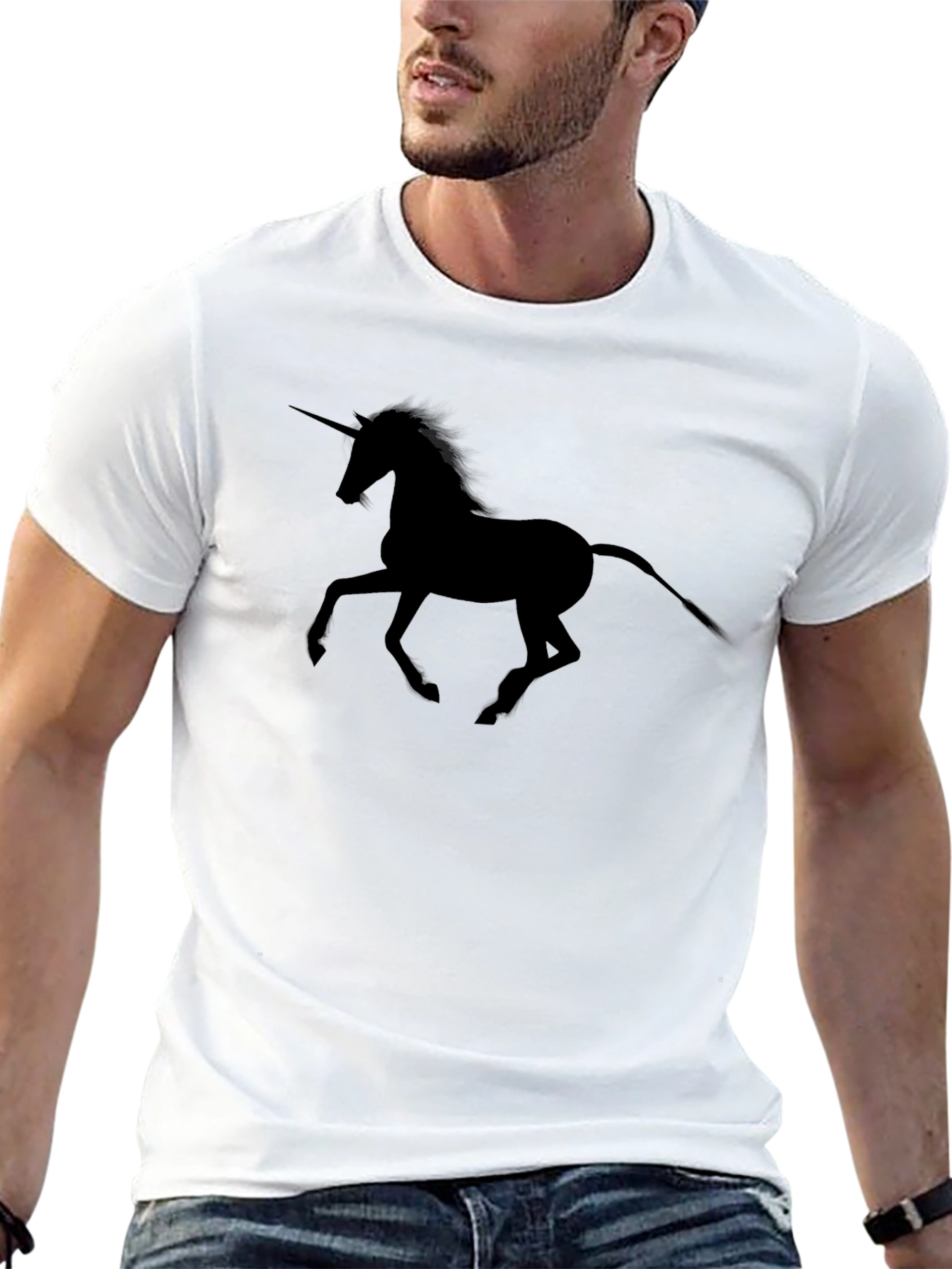Unicorn Silhouette Black T-Shirt