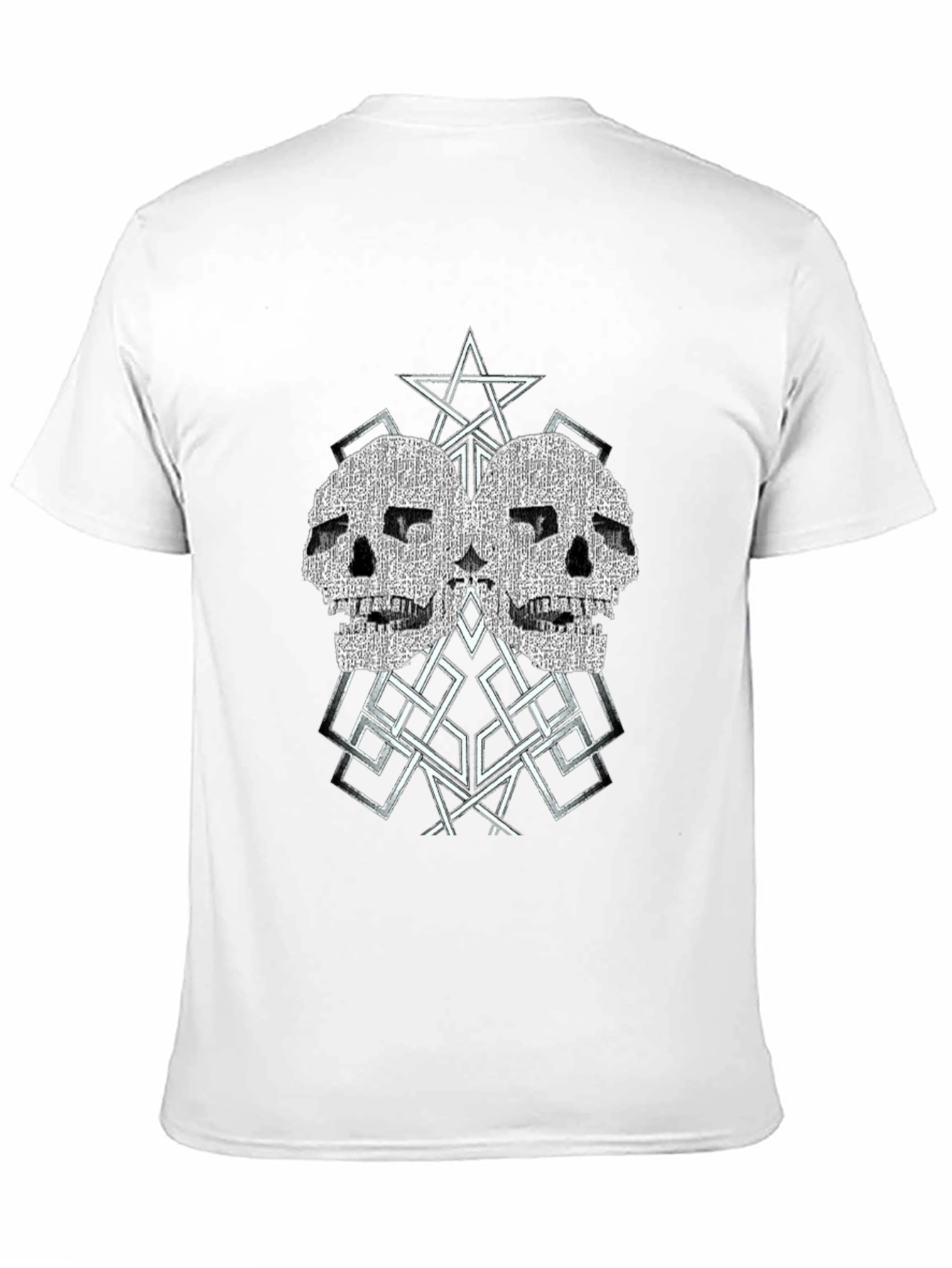 Skull Star Graphic Tee - Black Cotton Blend